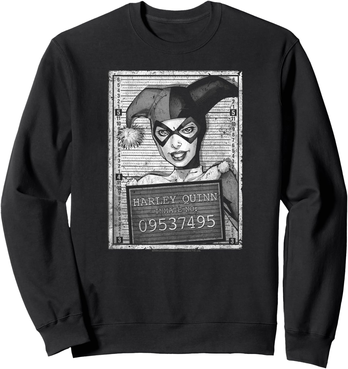 Batman Harley Quinn Inmate Sweatshirt - Sweatshirt | Black