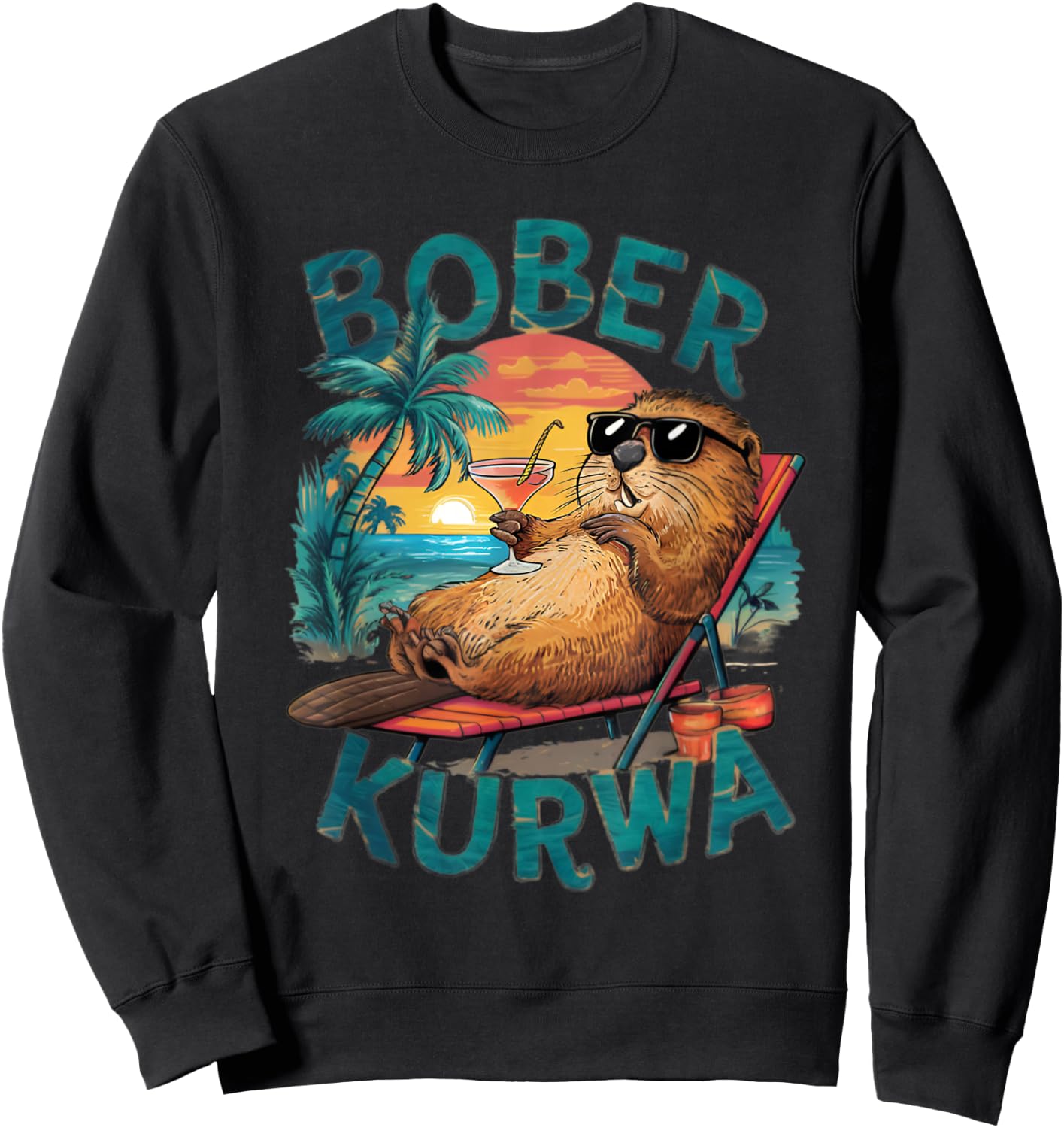 Bobr Kurwa Meme Bober Kurwa Sweatshirt - Sweatshirt | Black