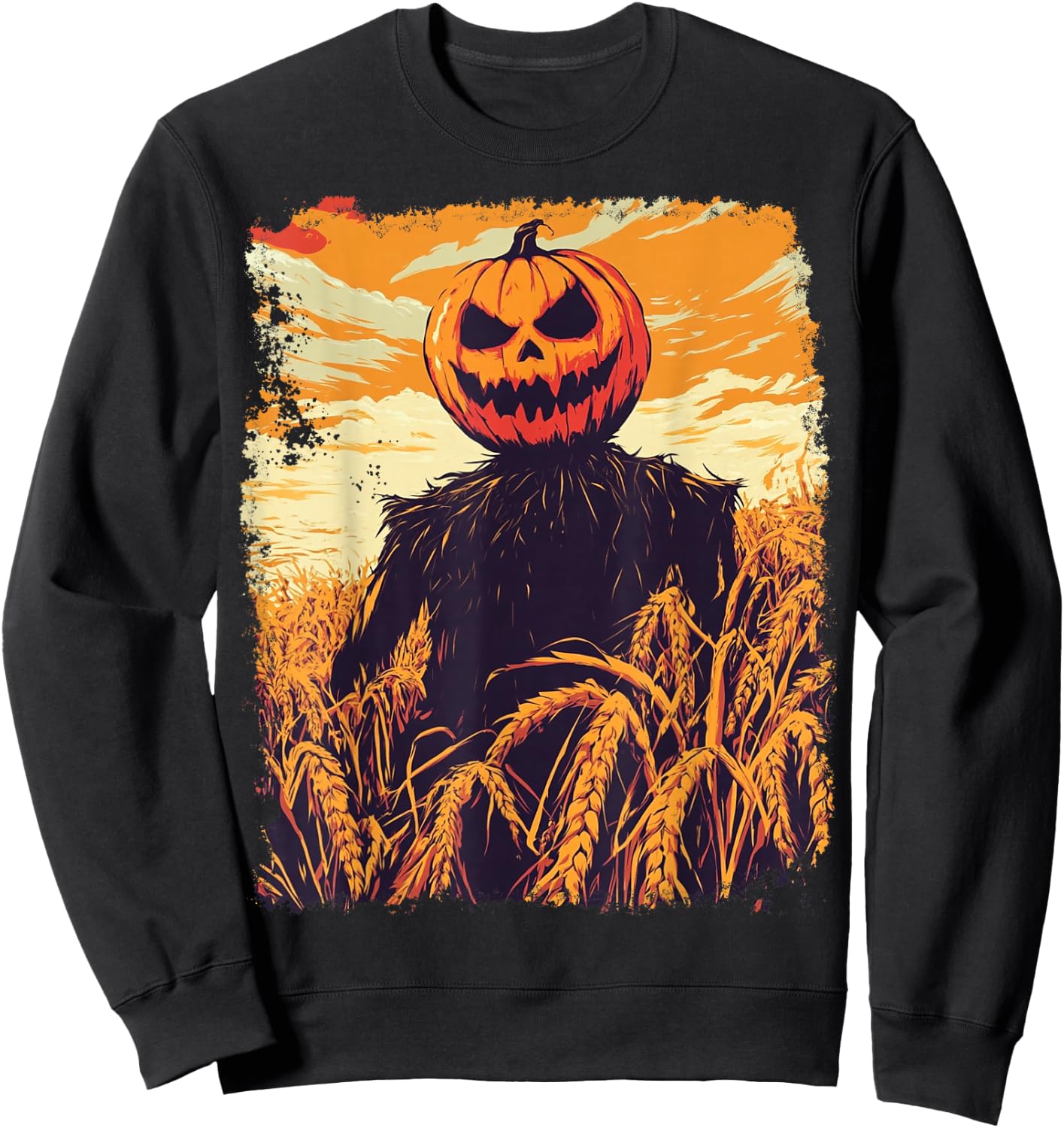 Halloween Pumpkin Man Sweatshirt - Sweatshirt | Black