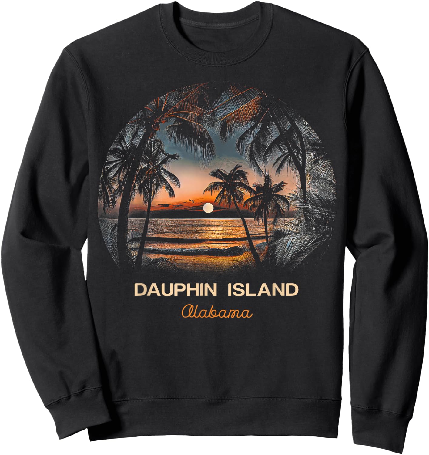 Dauphin Island Alabama Sweatshirt - Sweatshirt | Black