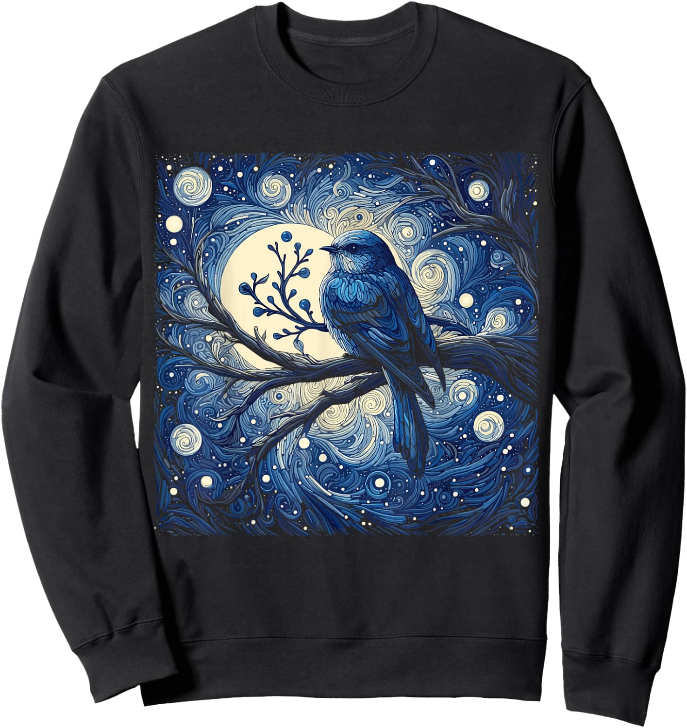 Patience Bluebird of Happiness Blue Bird Eastern Bluebird Sweatshirt - Sweatshirt | Black
