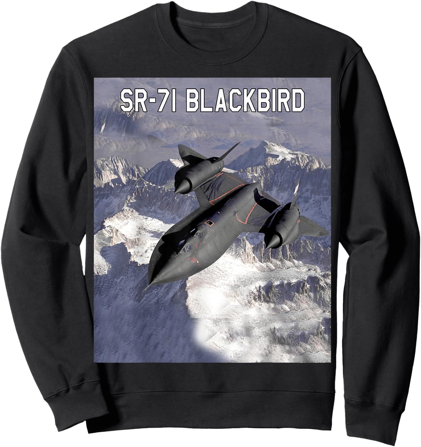 SR-71 Blackbird Reconnaissance Aircraft Sweatshirt - Sweatshirt | Black