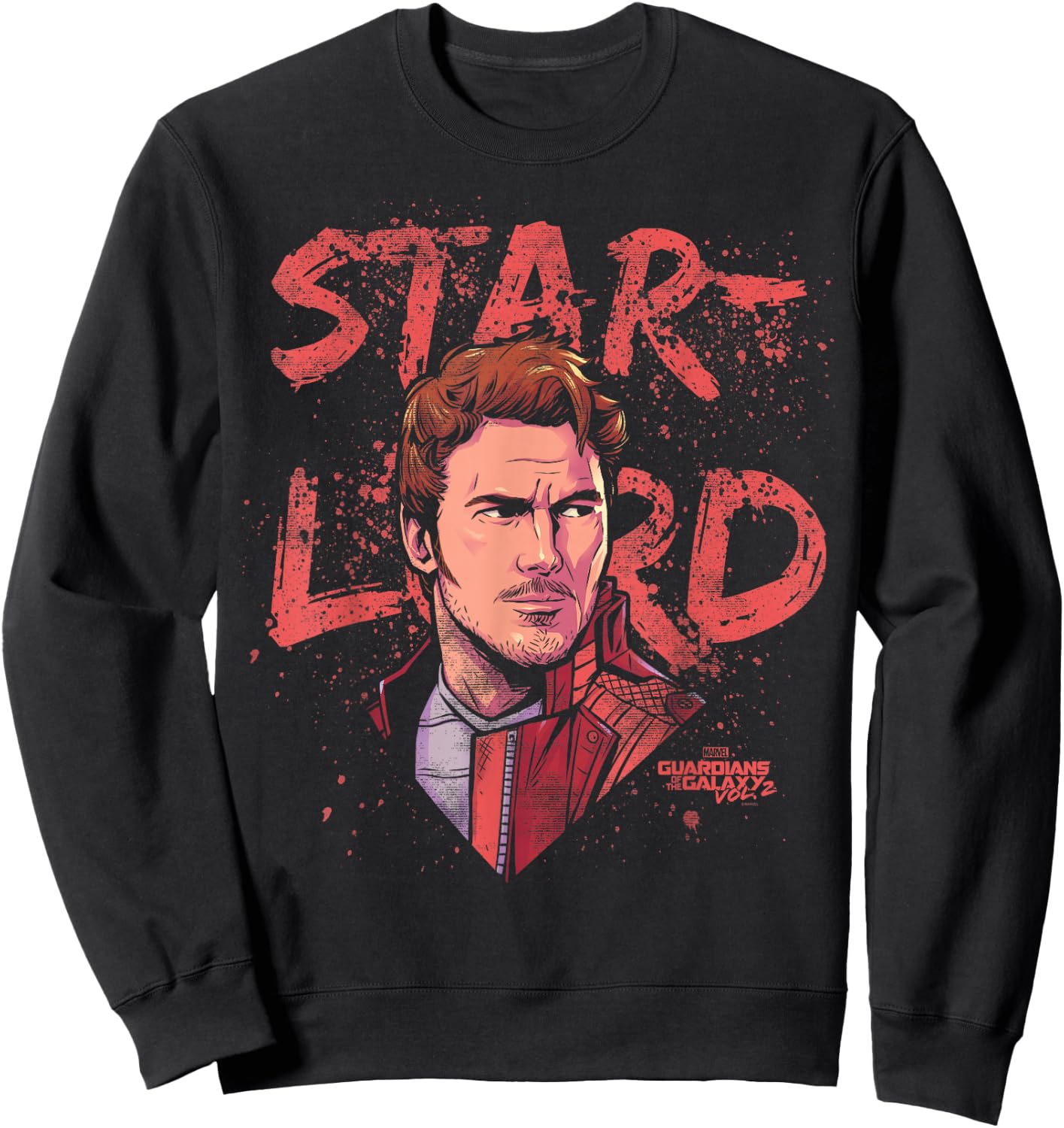 Marvel Guardians of The Galaxy Vol 2 Star-Lord Hero Sketch Sweatshirt - Sweatshirt | Black