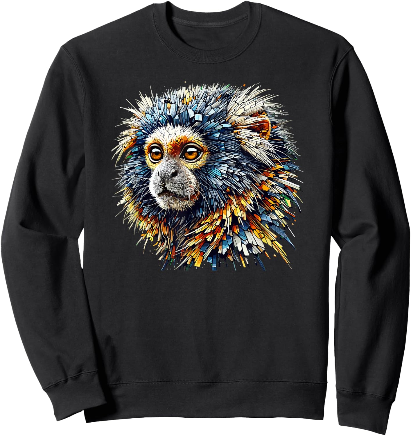 Laroli Aesthetic Art Pygmy Marmoset Marmosets -Adults Kids Sweatshirt - Sweatshirt | Black