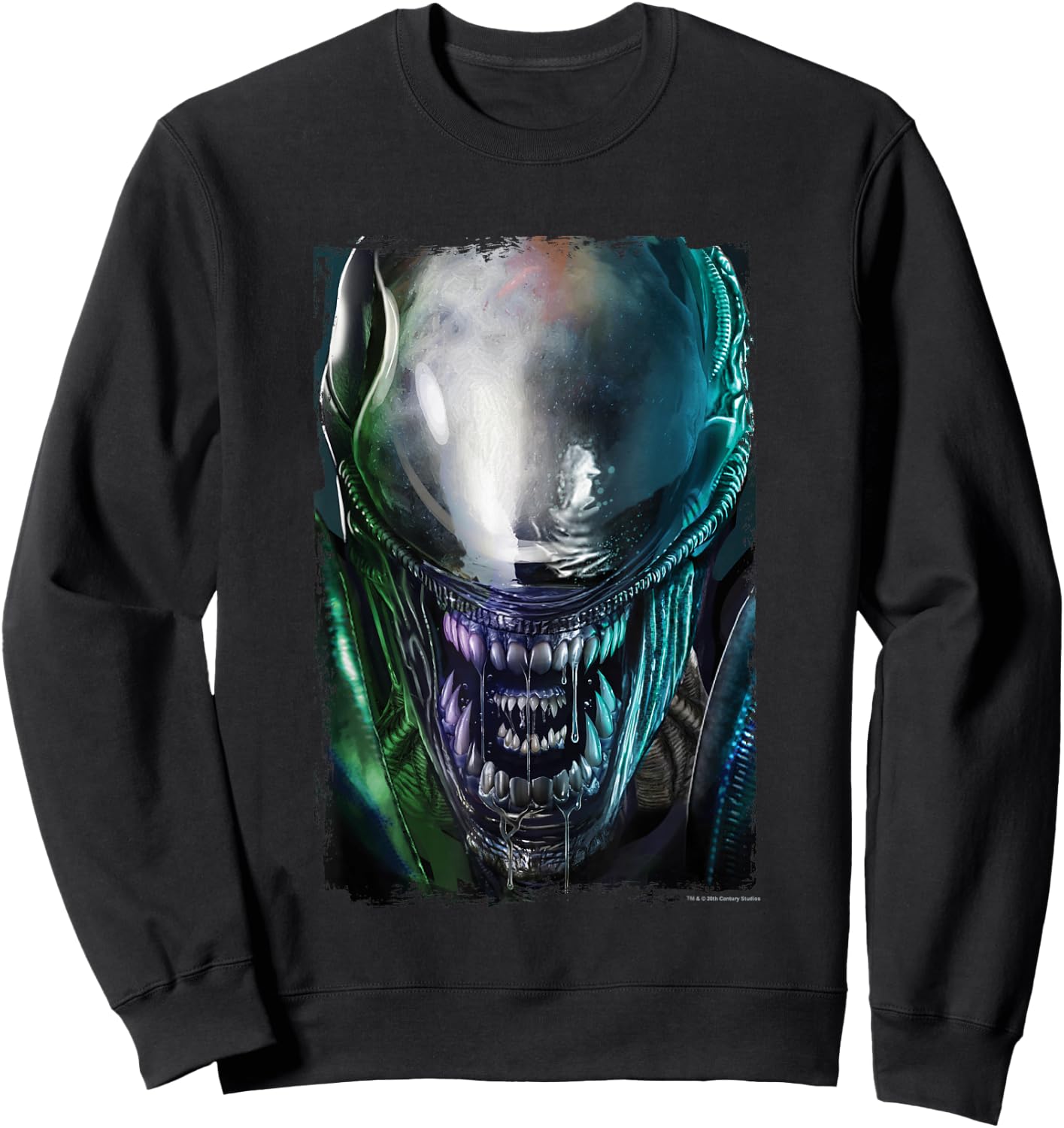 Aliens Epic Dangerous Xenomorph Face Close Up Big Portrait Sweatshirt - Sweatshirt | Black