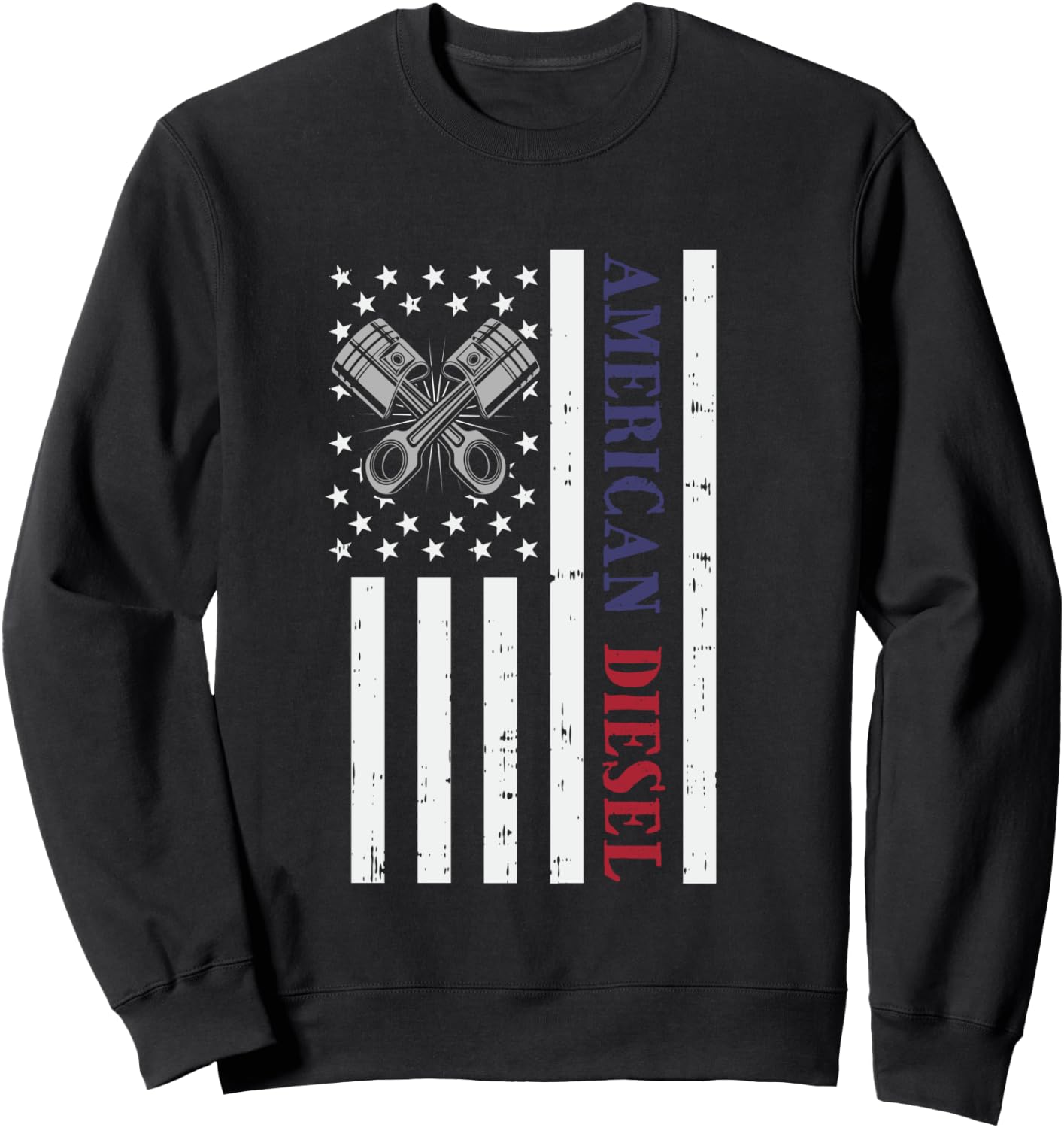 American Diesel Car Racing Motorsport Motocross Stock Car Sweatshirt - Sweatshirt | Black