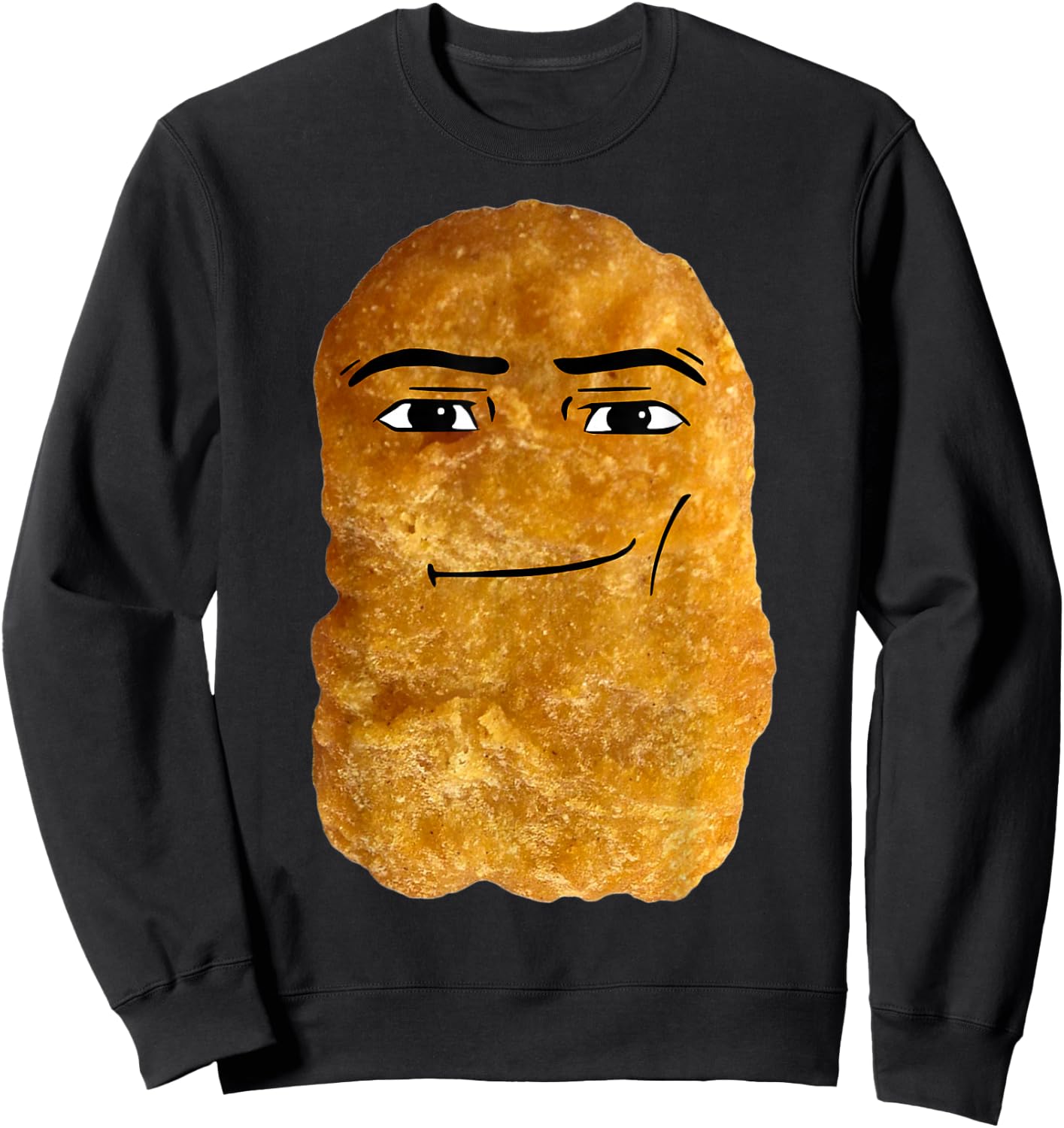 Chicken Nugget Meme , Small, Black Sweatshirt - Sweatshirt | Black