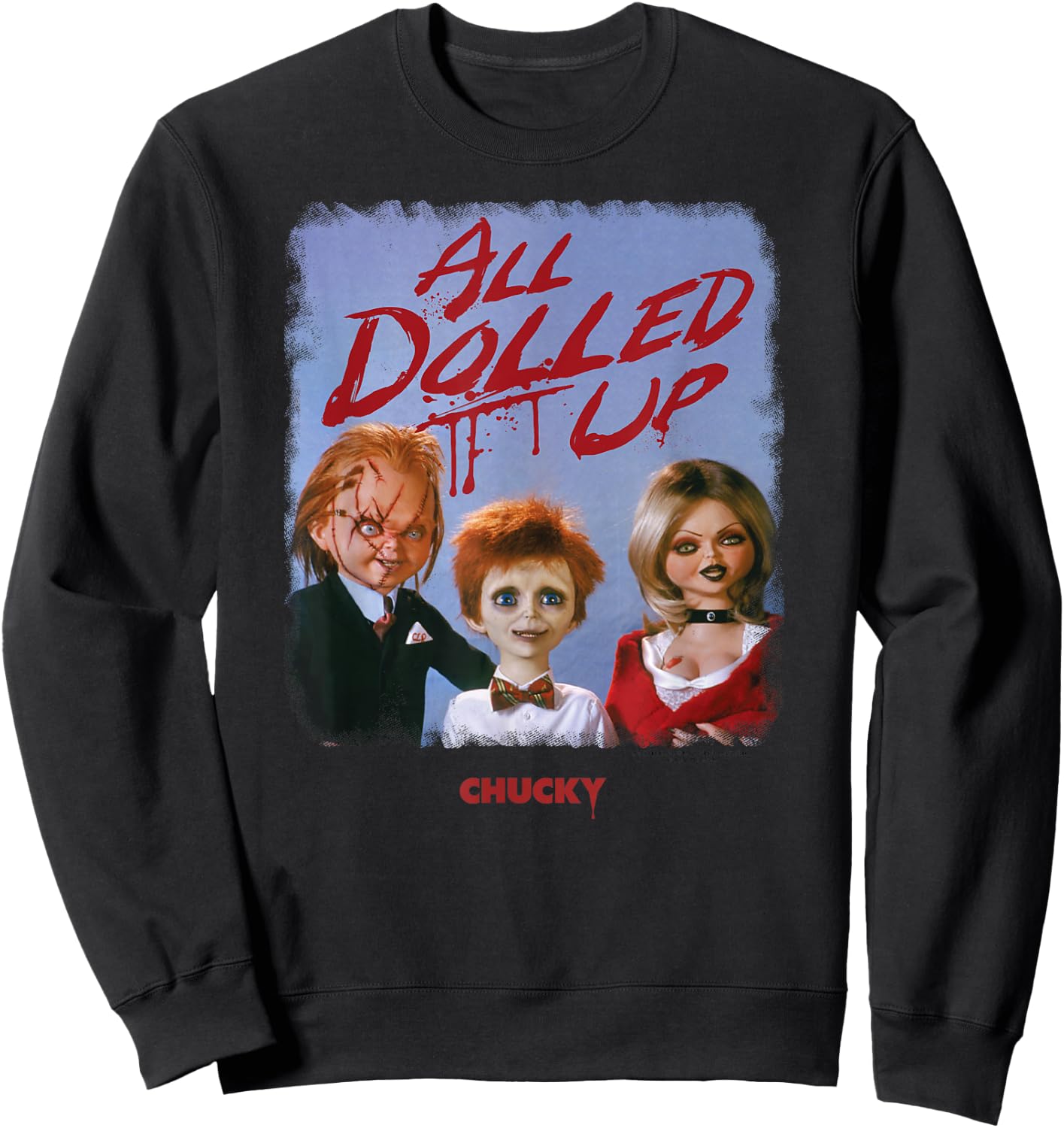 Chucky Family All Dolled Up Sweatshirt - Sweatshirt | Black