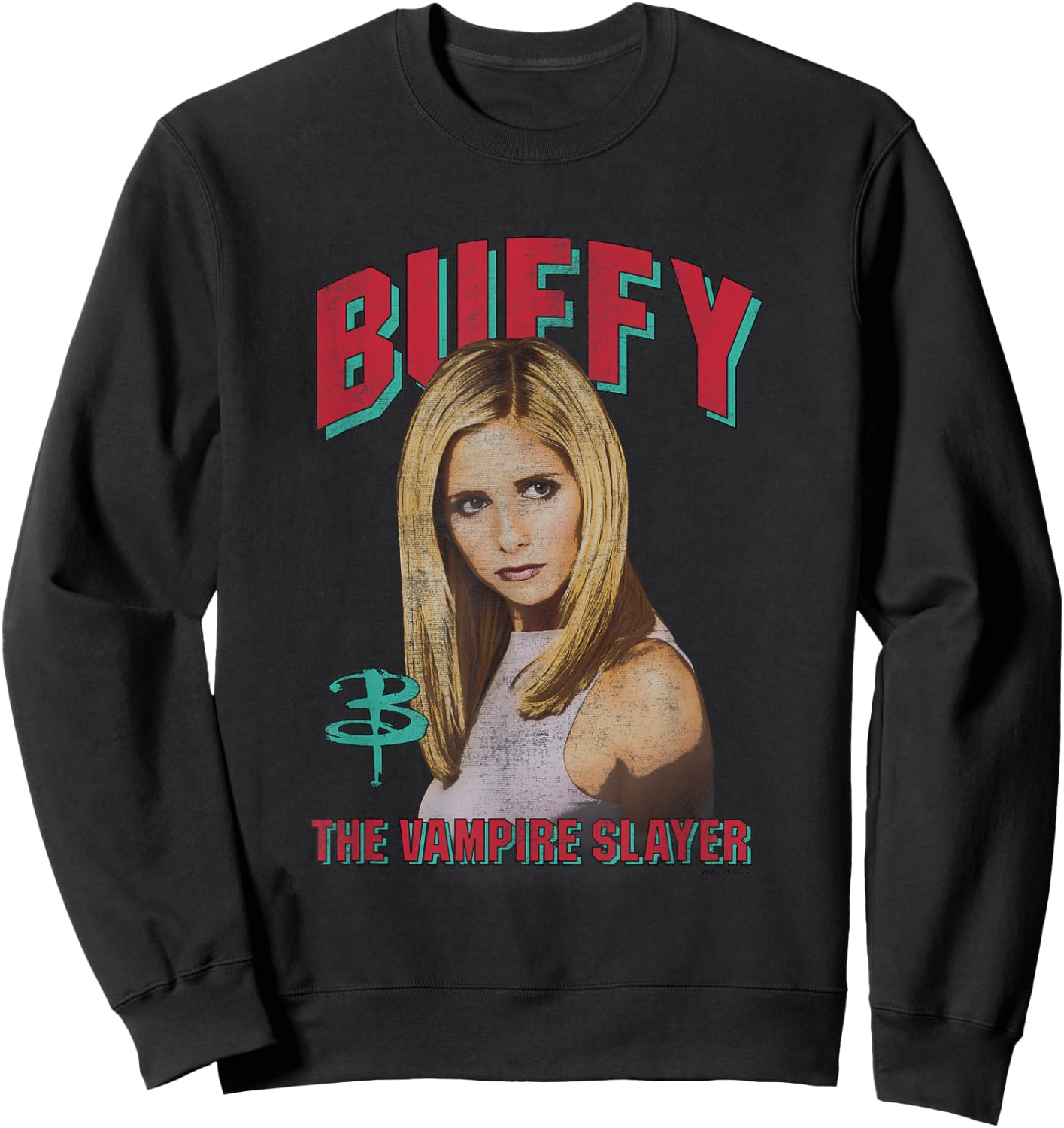 Buffy The Vampire Slayer The Chosen One Distressed Portrait Sweatshirt - Sweatshirt | Black