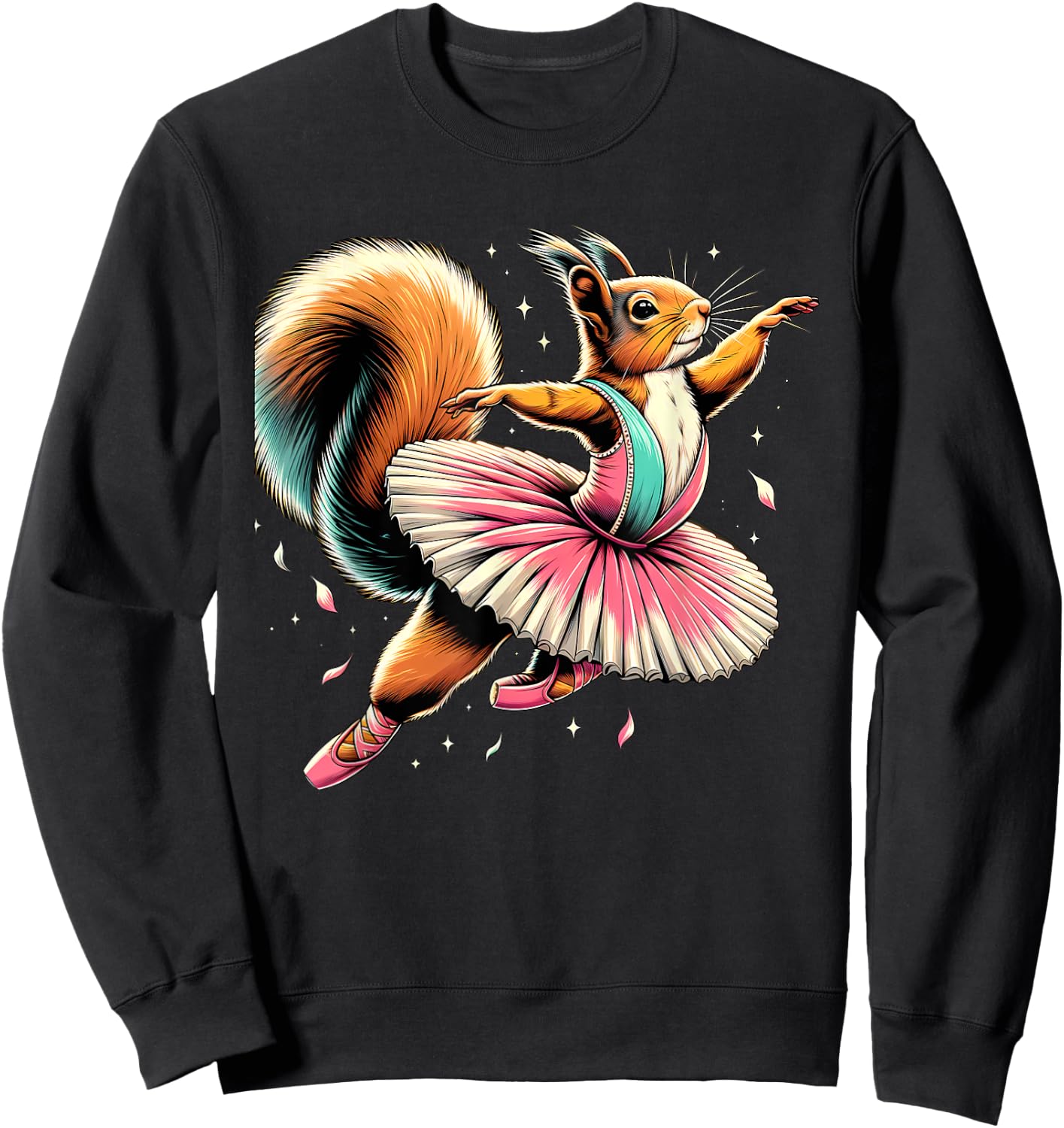 Ballerina Wild squirrel Dancing Sweatshirt - Sweatshirt | Black