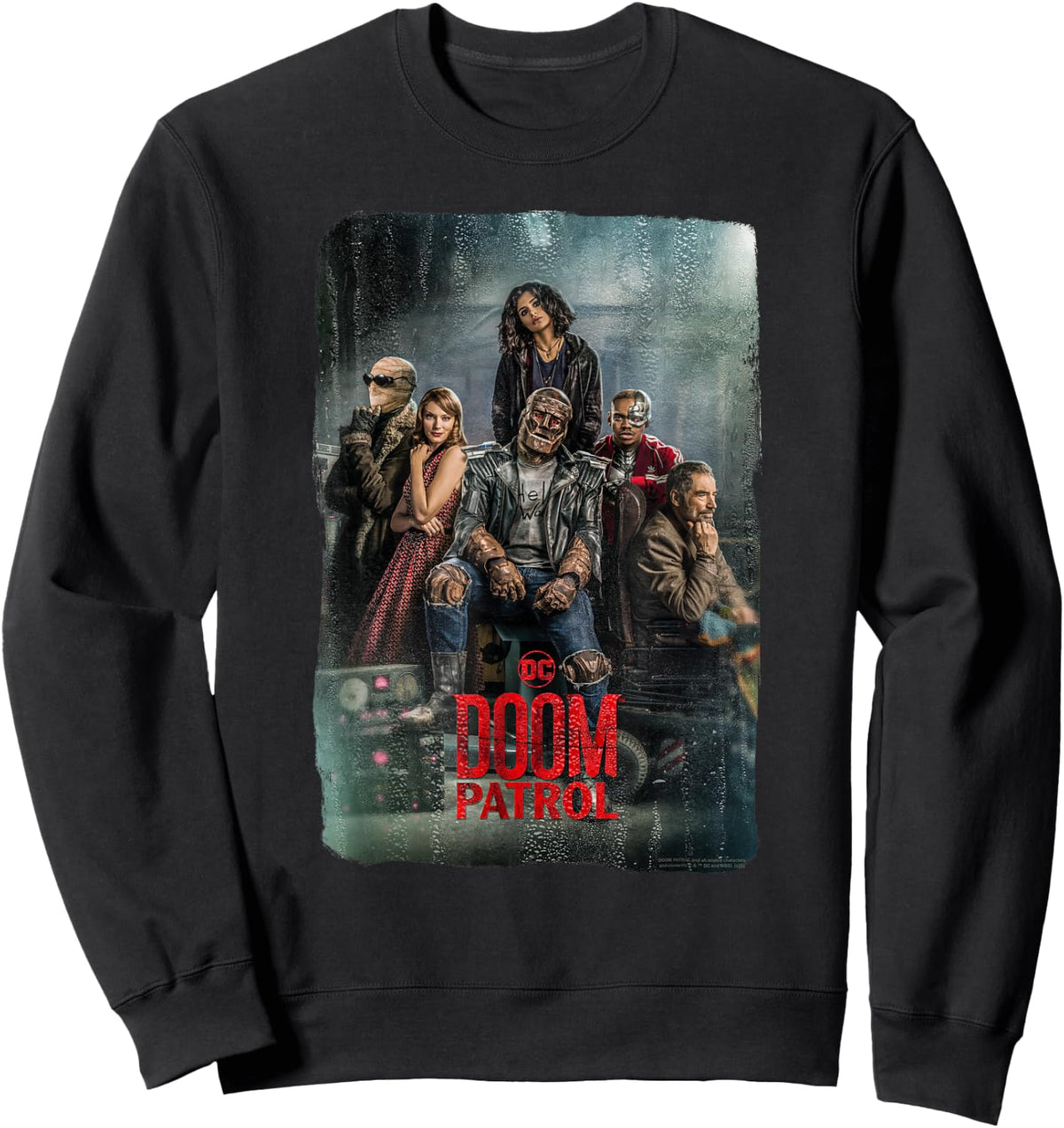 Doom Patrol Band Of Super-Powered Freaks Poster Sweatshirt - Sweatshirt | Black