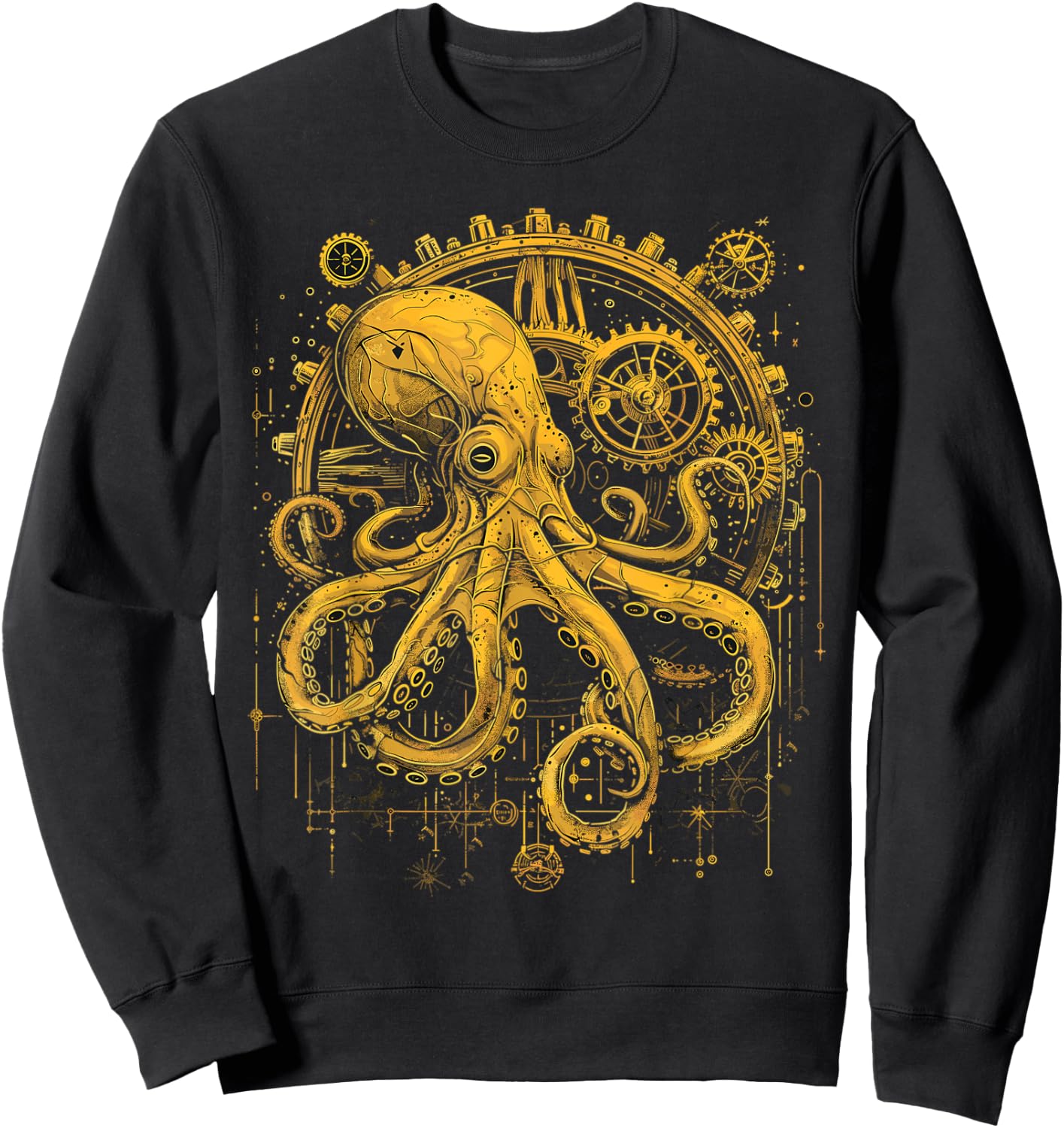 Steam Punk Octopus Steampunk Art Sweatshirt - Sweatshirt | Black