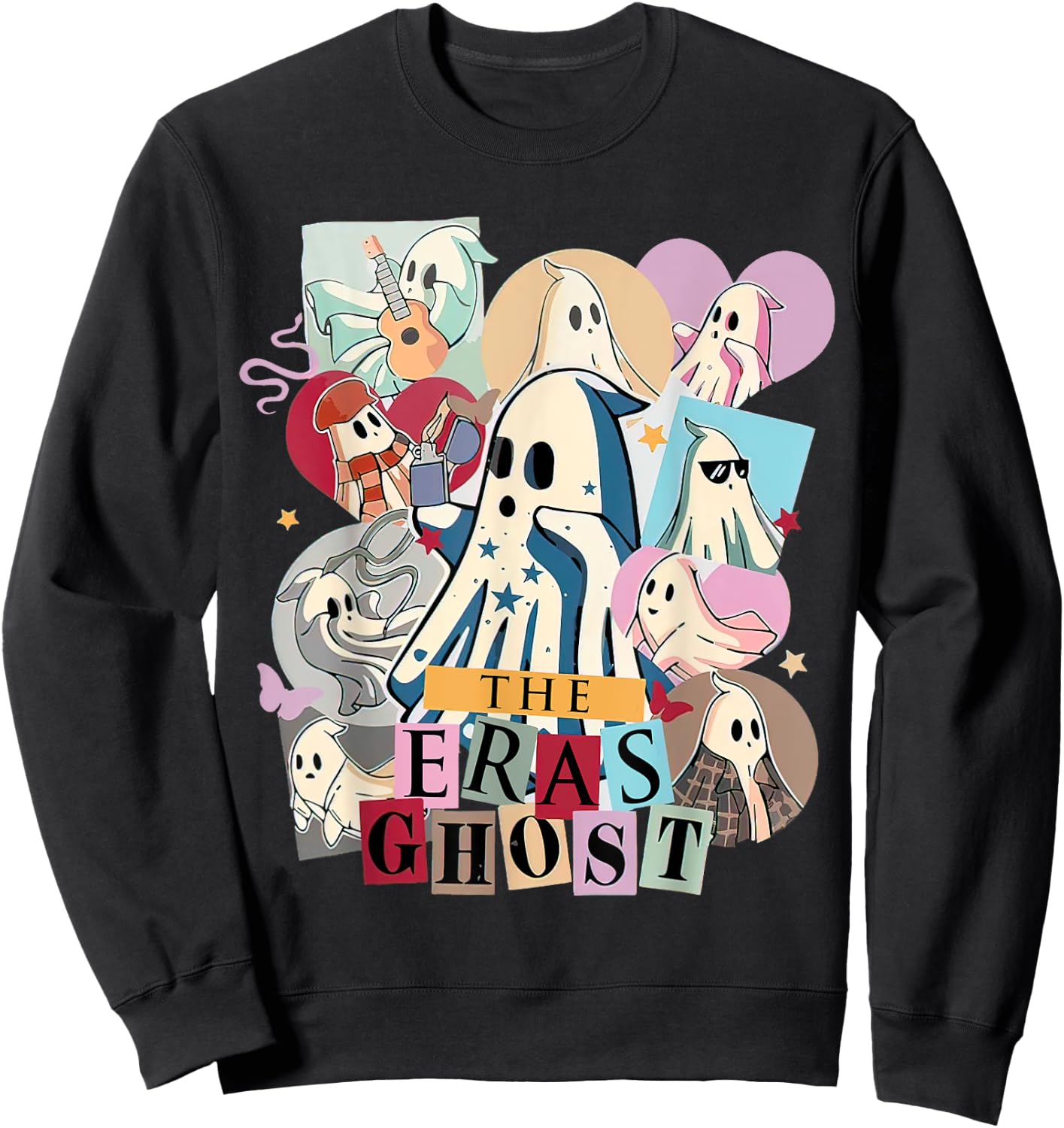 Halloween The Er@s Ghost Tour, Spooky Pumpkin Ghost Sweatshirt - Sweatshirt | Black