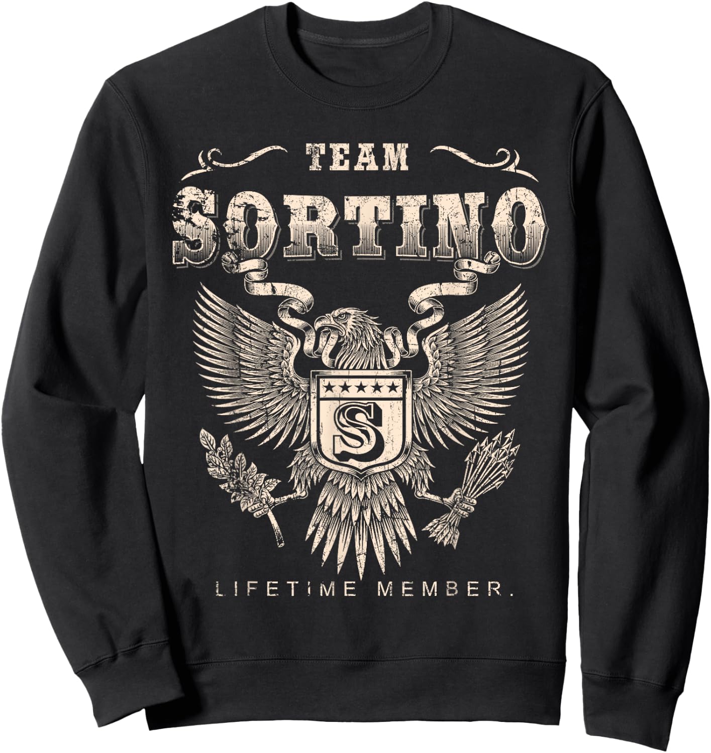Team Sortino Lifetime Member - Sortino Name Sweatshirt - Sweatshirt | Black