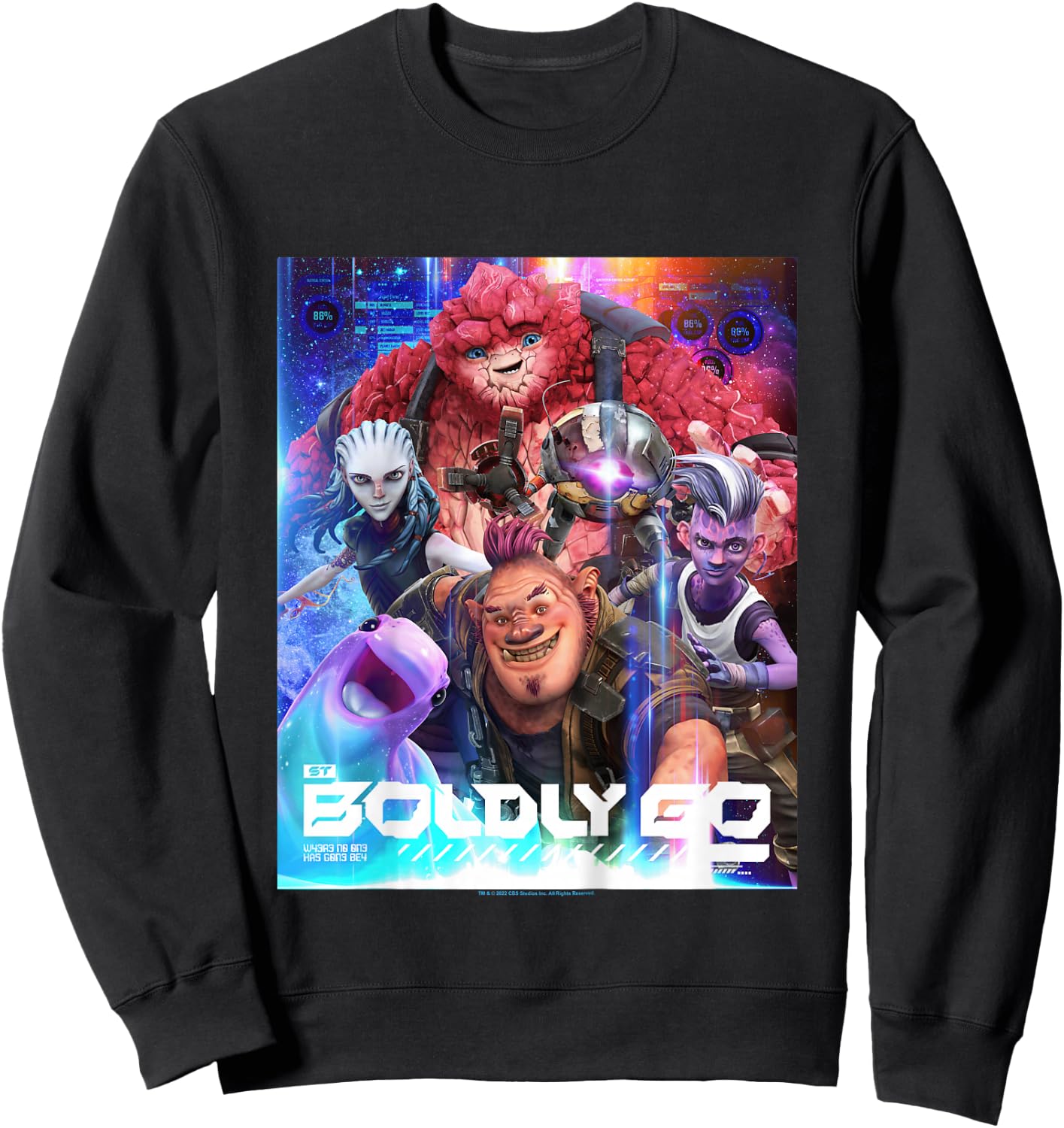 Kids Star Trek: Prodigy Boldly Go Poster Sweatshirt - Sweatshirt | Black