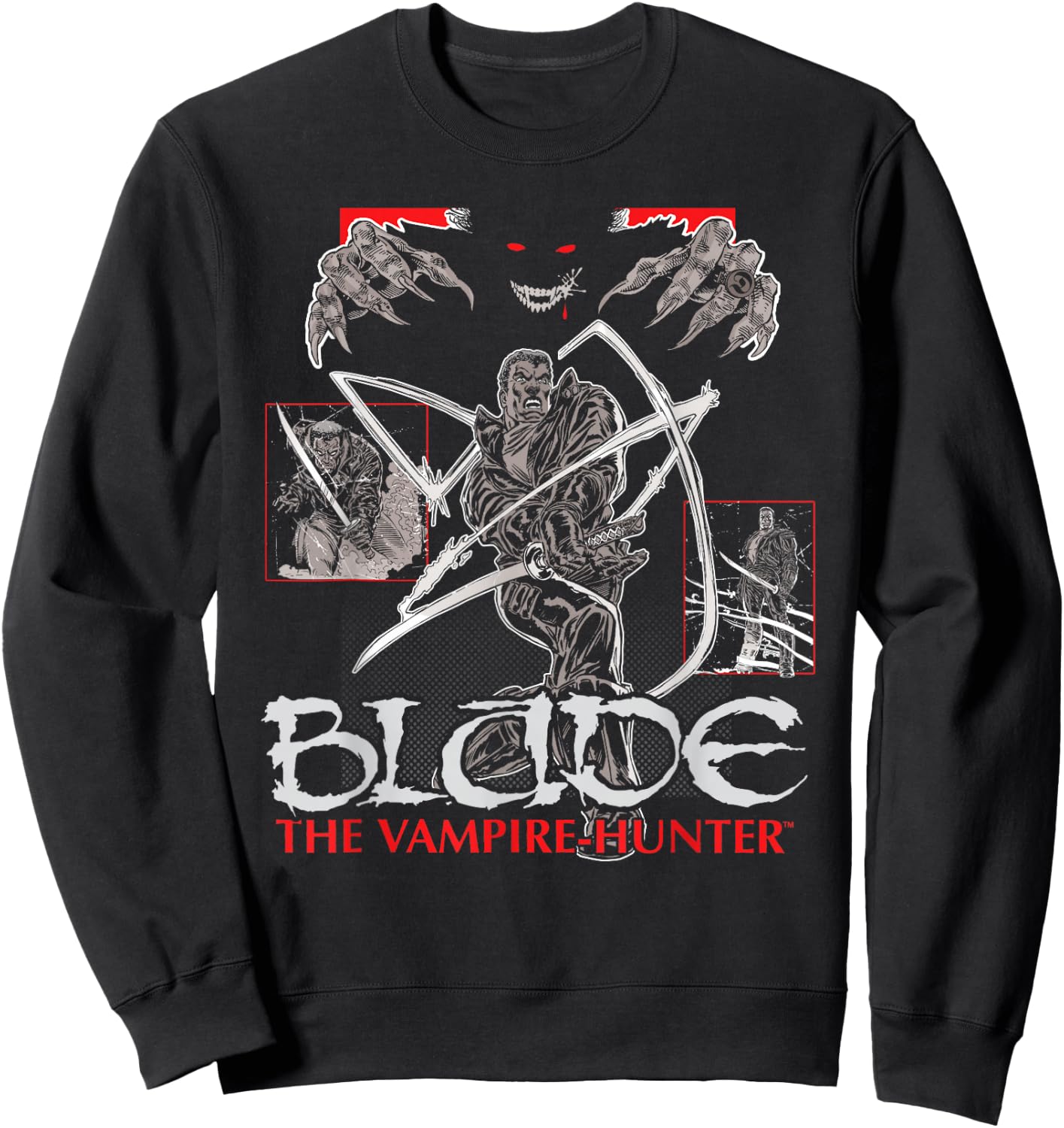 Marvel Blade The Vampire Hunter 90s Comics Sweatshirt - Sweatshirt | Black