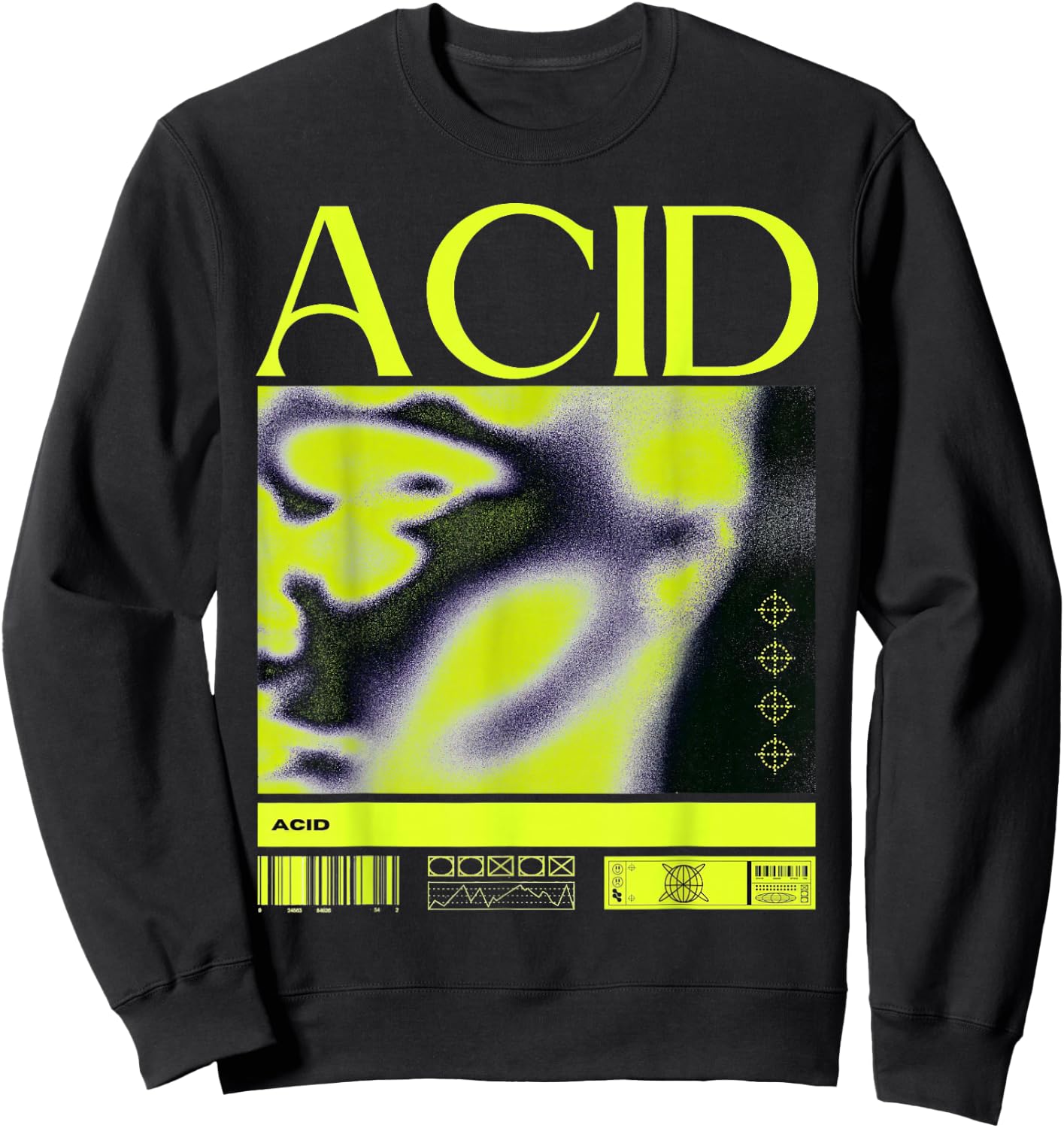 Acid House Music Techno DJ Rave EDM Party Festival Sweatshirt - Sweatshirt | Black