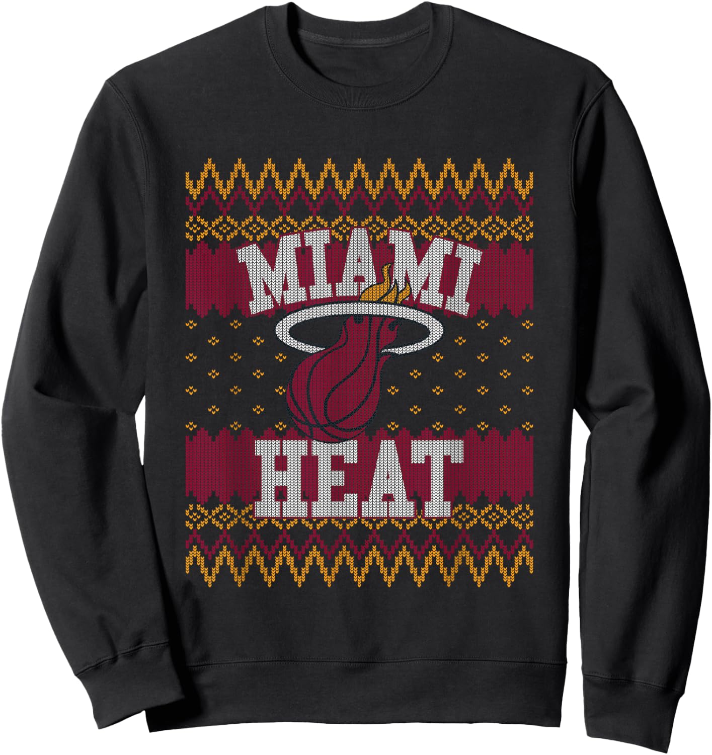 NBA Miami Heat Ugly Christmas Sweater Style Sweatshirt - Sweatshirt | Black