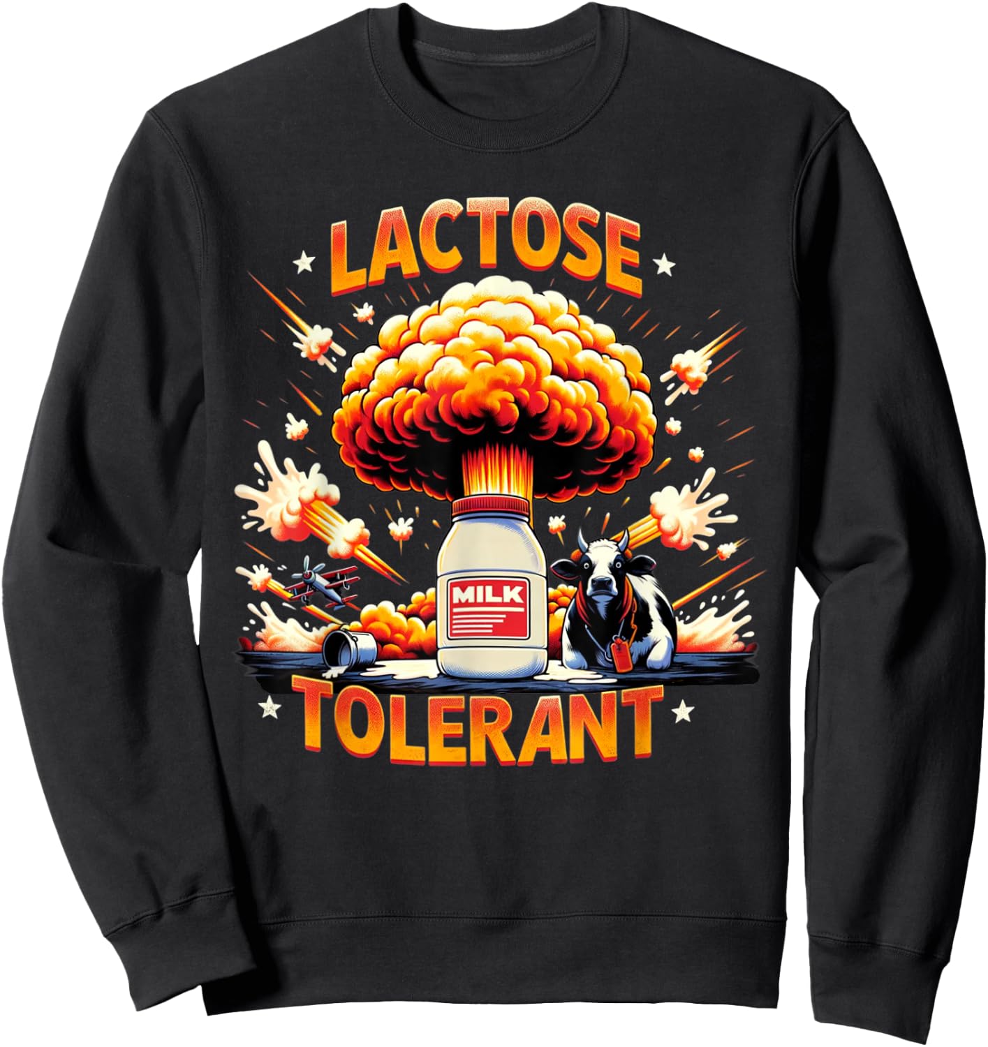 Lactose Tolerant Sweatshirt - Sweatshirt | Black