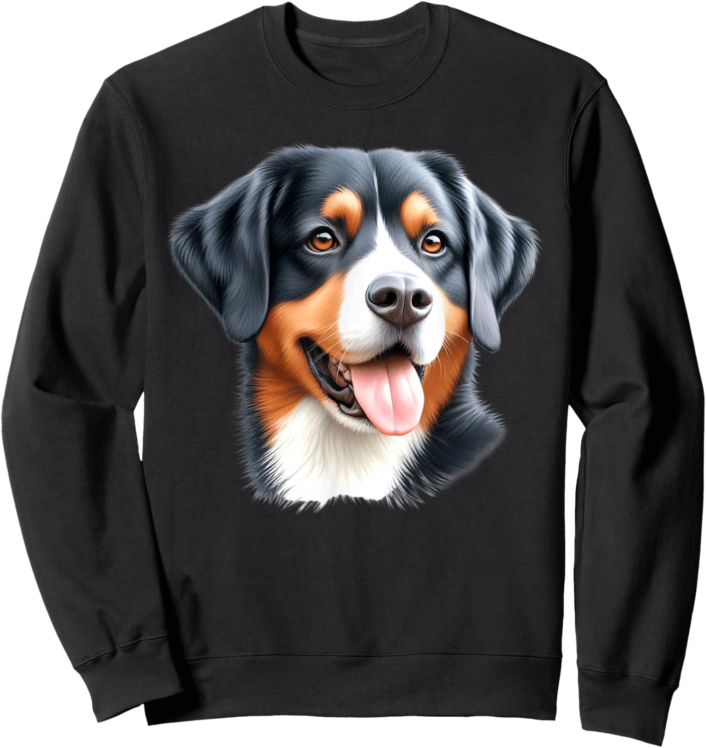 Entlebucher Mountain Dog Portrait Sweatshirt - Sweatshirt | Black