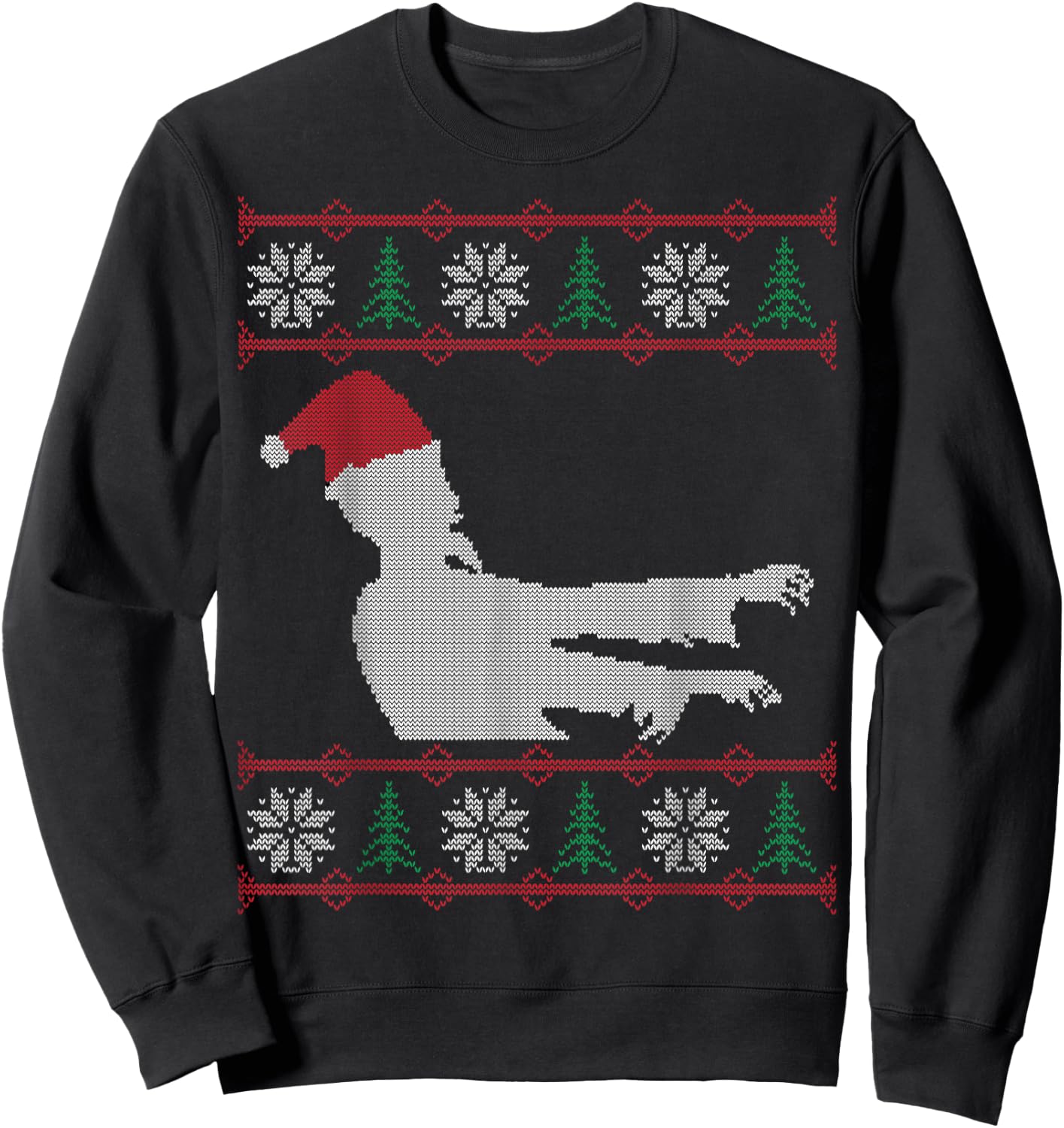 Zombie Santa Ugly Christmas Sweatshirt - Sweatshirt | Black