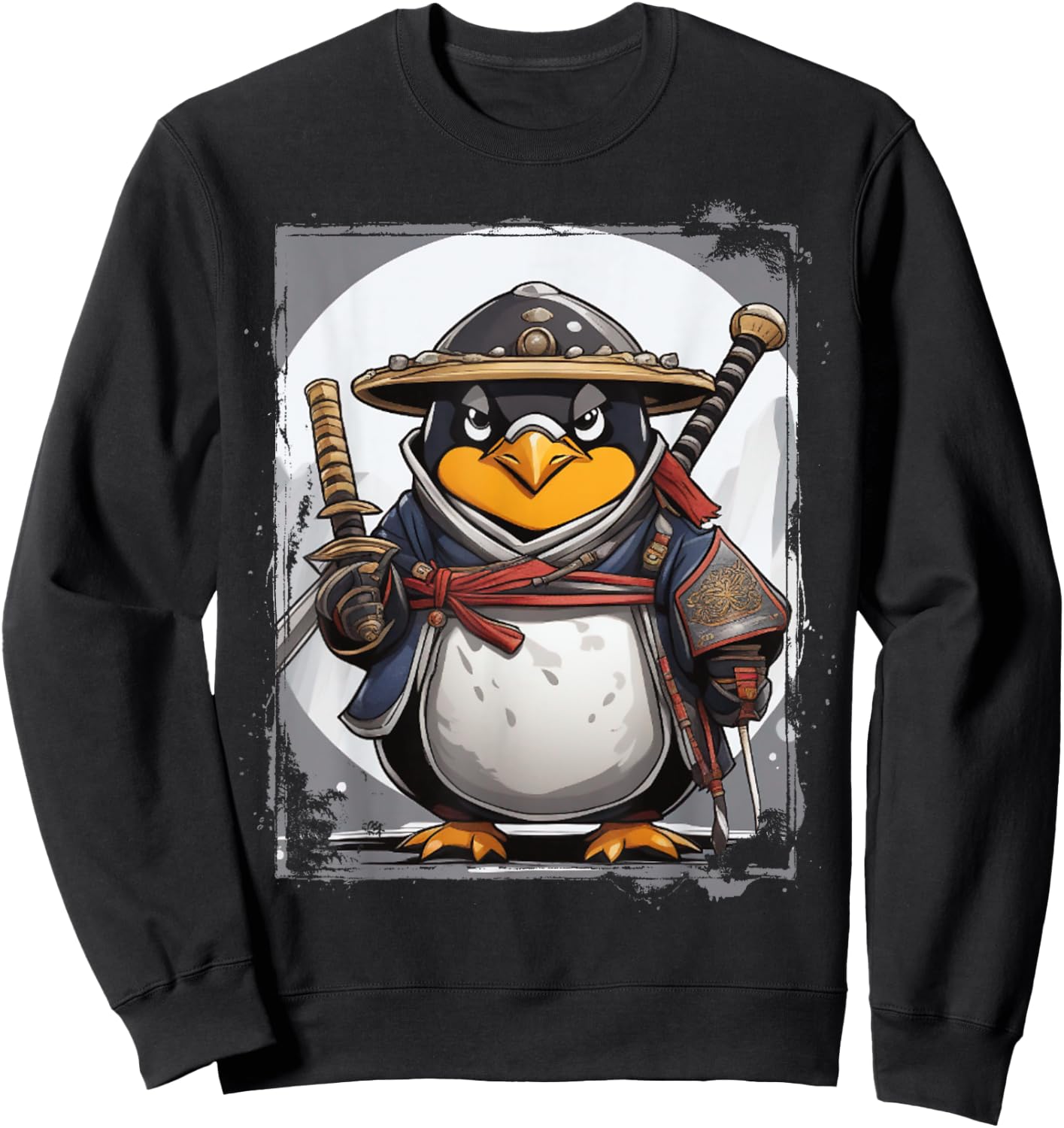 Penguin Linux Samurai Programming Nerd Warrior Sweatshirt - Sweatshirt | Black