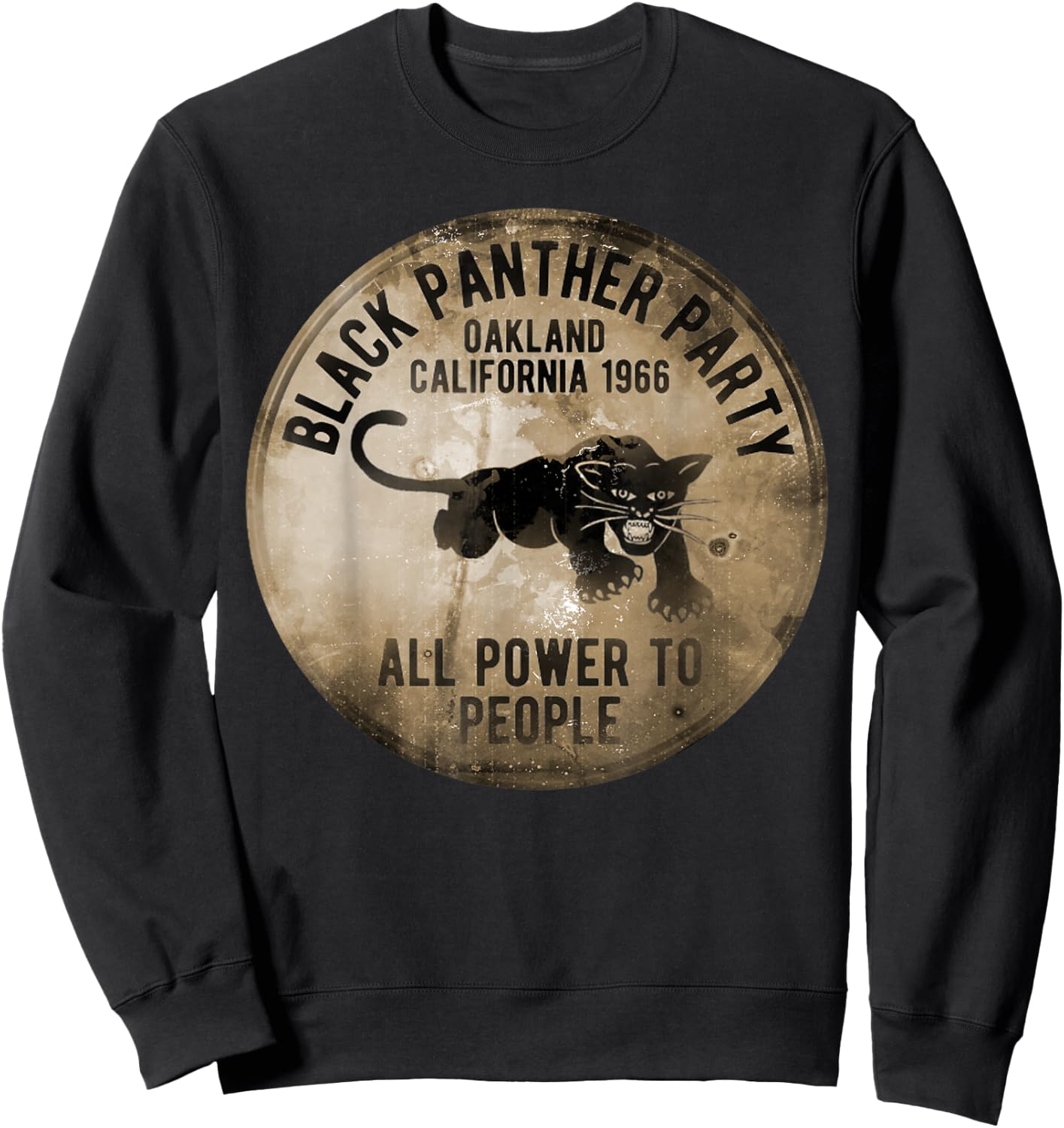 Vintage Oakland California 1966 Black Panther Party Sweatshirt - Sweatshirt | Black