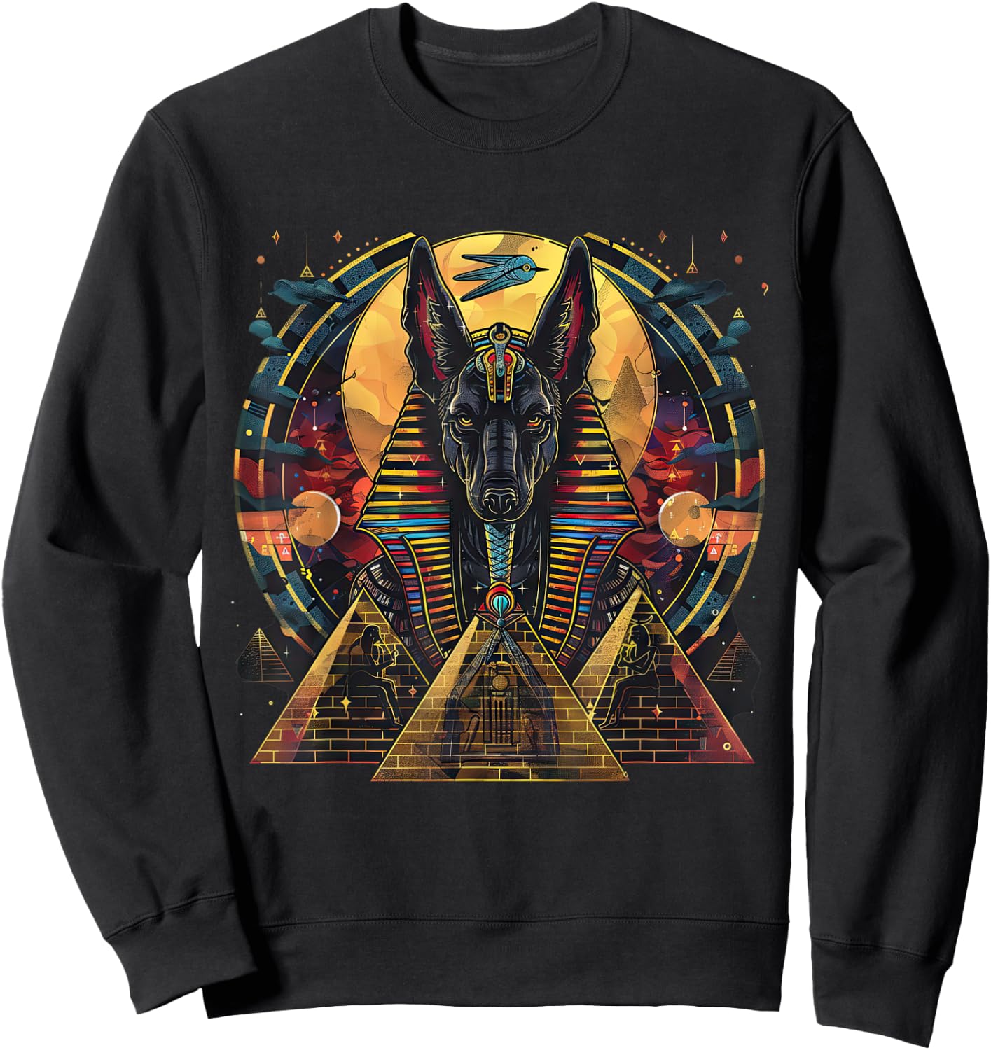 Ancient Egypt Mythology Egyptian God Anubis Sweatshirt - Sweatshirt | Black