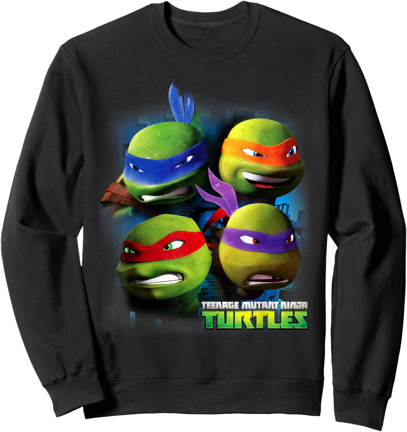 Teenage Mutant Ninja Turtles Large Character Heads Sweatshirt - Sweatshirt | Black