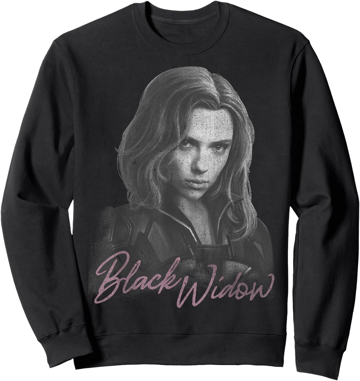 Marvel Black Widow Movie Monochromatic Portrait Sweatshirt - Sweatshirt | Black