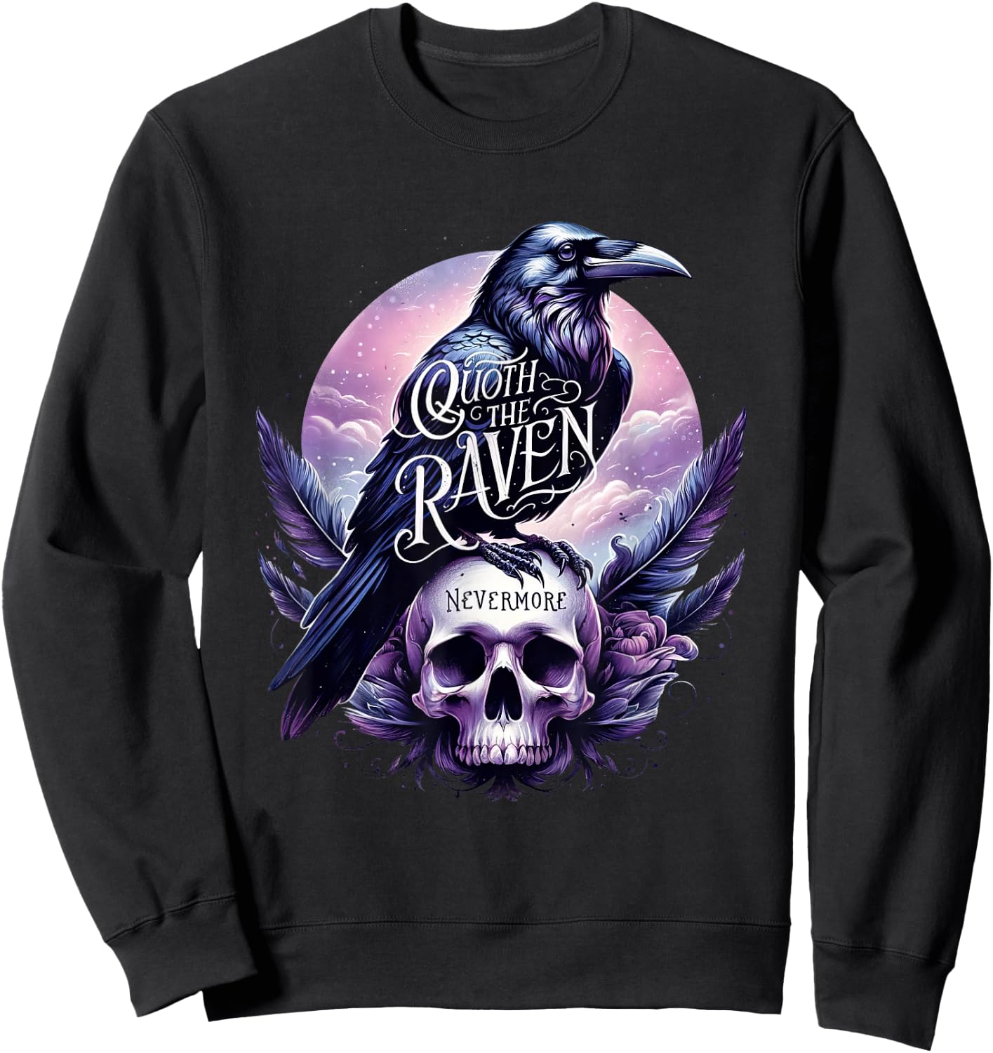 Edgar Allan Poe Nevermore Quoth The Raven Sweatshirt - Sweatshirt | Black