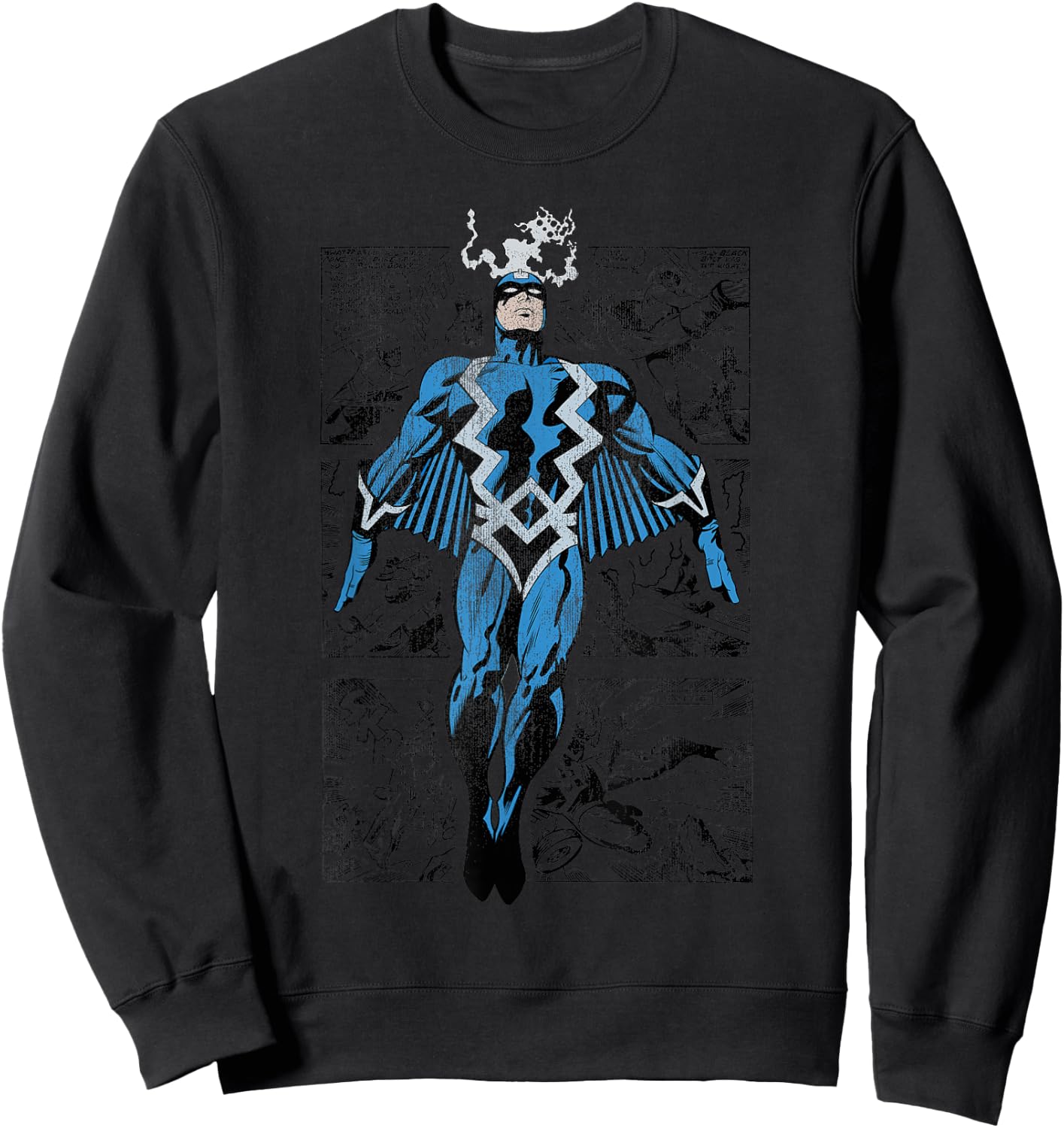 Marvel Inhumans Black Bolt Superhero Comic Panel Portrait Sweatshirt - Sweatshirt | Black