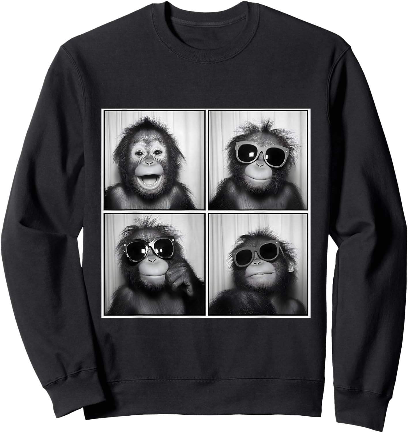 Orangutan baby sunglasses cute orangutan cute Sweatshirt - Sweatshirt | Black