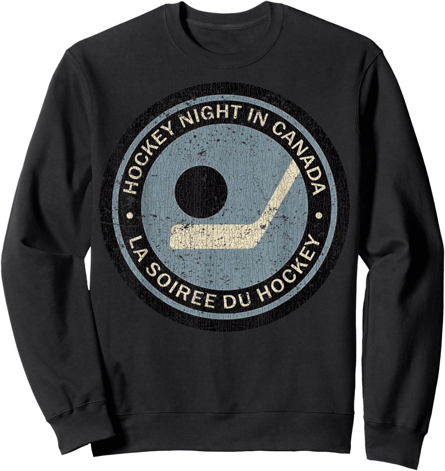 Vintage Hockey Night in Canada Hockey Player Classic Team Sweatshirt - Sweatshirt | Black