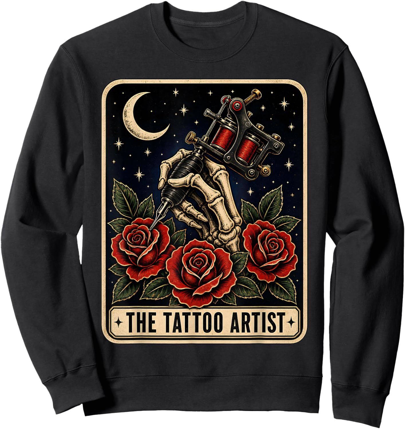 The Tattoo Artist Tarot Card Sweatshirt - Sweatshirt | Black