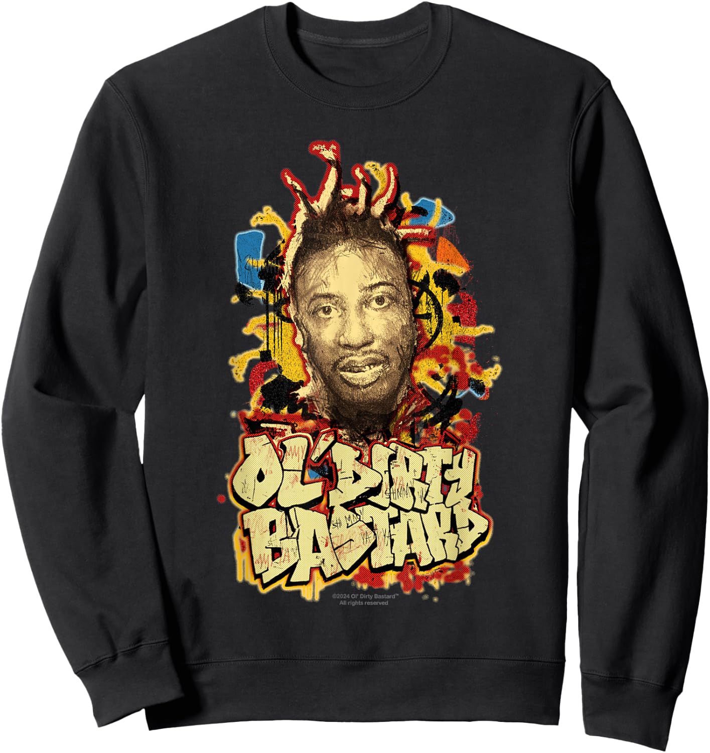 ODB Ol Dirty Ba--ard Splash Graffiti Hip Hop Rap Retro 90s Sweatshirt - Sweatshirt | Black