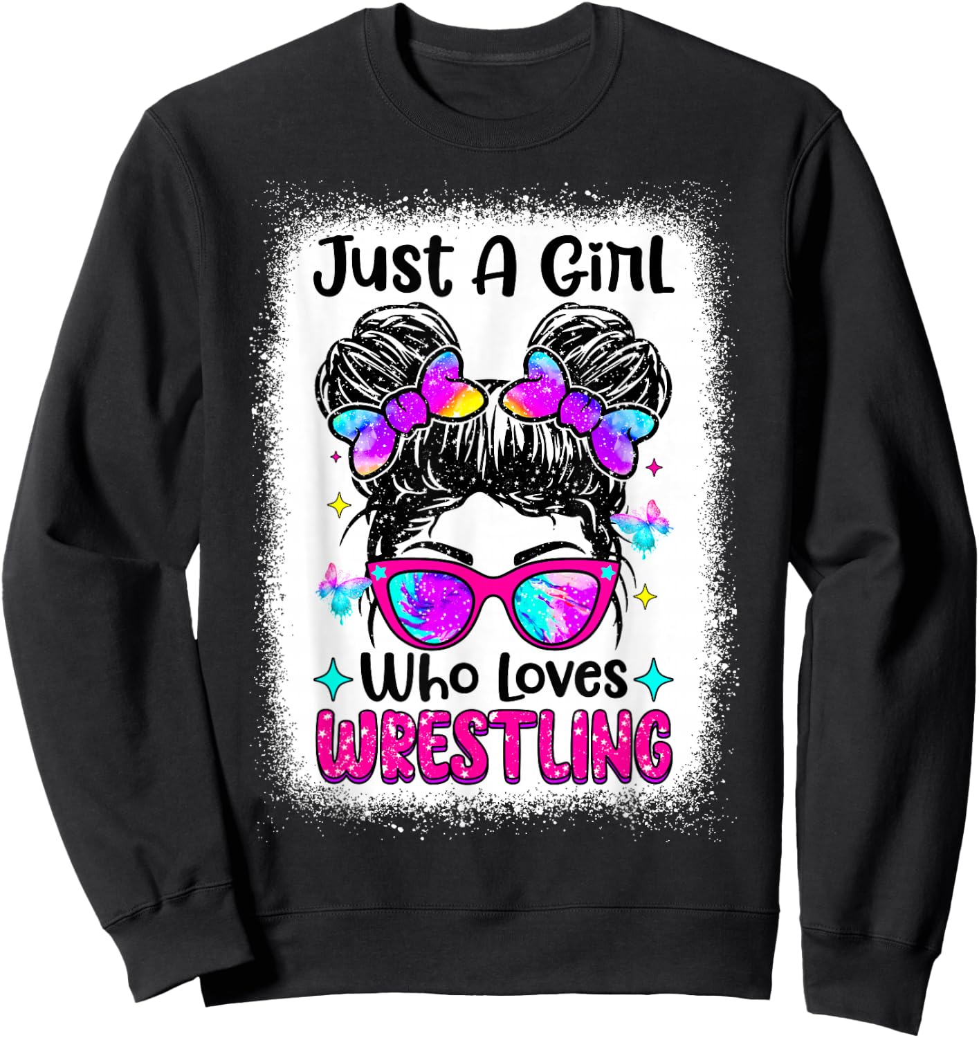 Just A Girl Who Loves Wrestling - Wrestler Girl & Women Sweatshirt - Sweatshirt | Black
