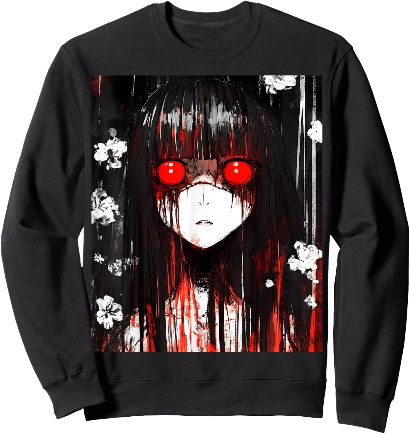 Japan Horror Anime Manga Japanese Creepy Kawaii Goth Sweatshirt - Sweatshirt | Black