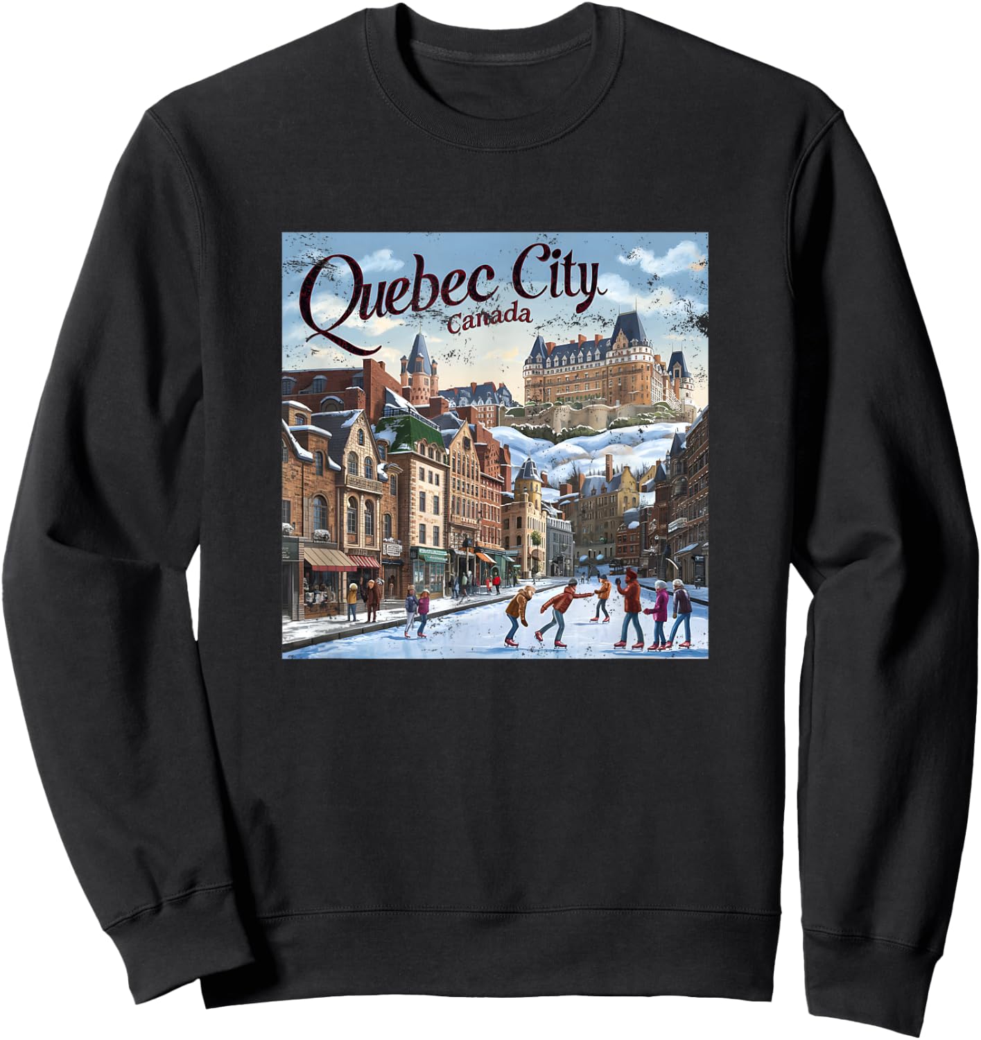 Quebec City Canada Sweatshirt - Sweatshirt | Black