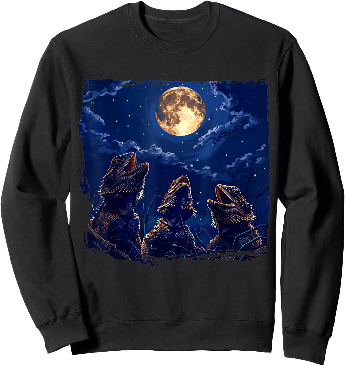 Bearded Dragons Howl At Moon Bearded Dragons Owner Sweatshirt - Sweatshirt | Black