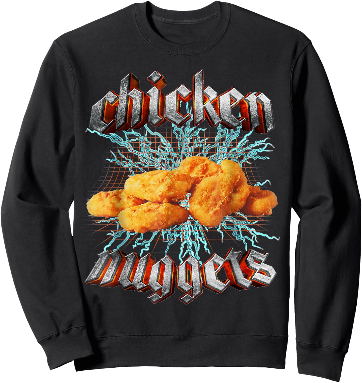 Chicken Nuggets Meme Funny Oddly Specific Dank Meme Sweatshirt - Sweatshirt | Black