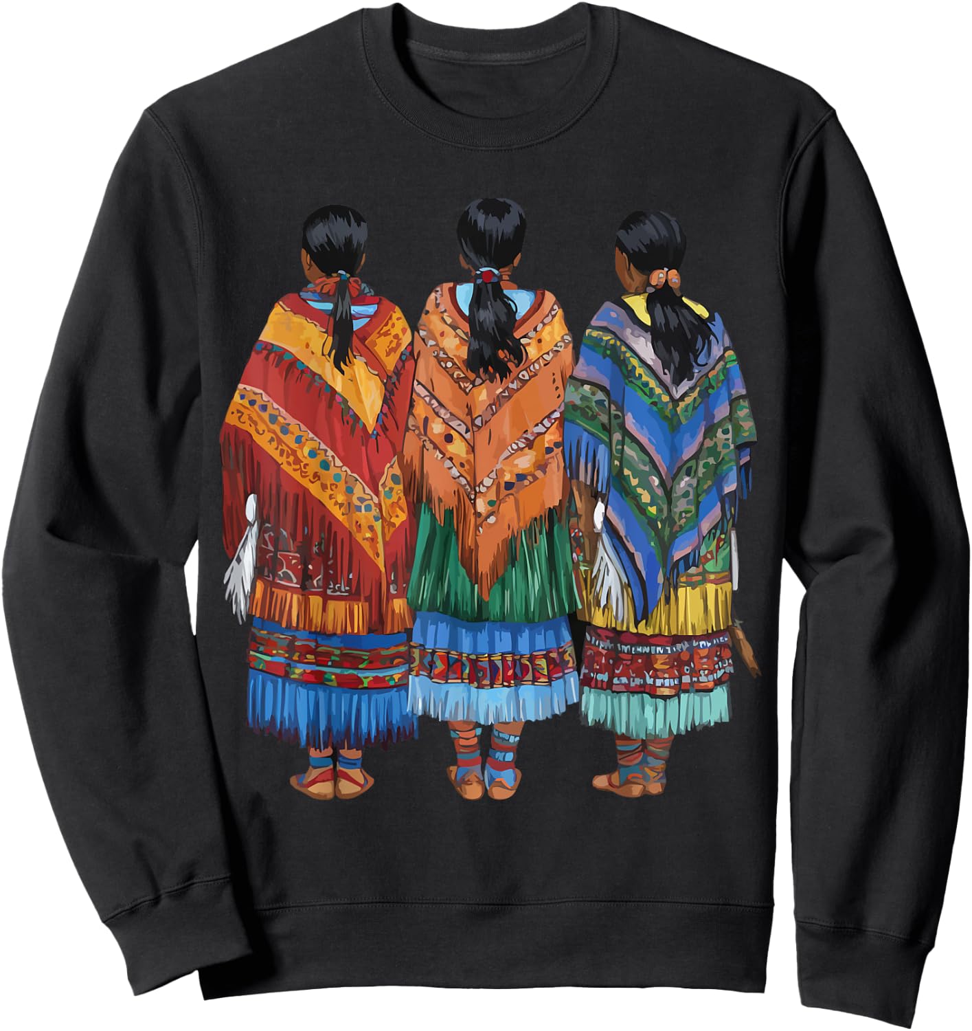 Indigenous People Mexico Native American Tarahumara Tribe Sweatshirt - Sweatshirt | Black