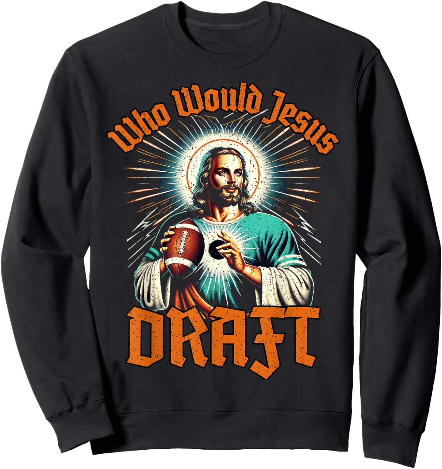 Fantasy Football Champion Who Would Jesus Draft Party Sweatshirt - Sweatshirt | Black