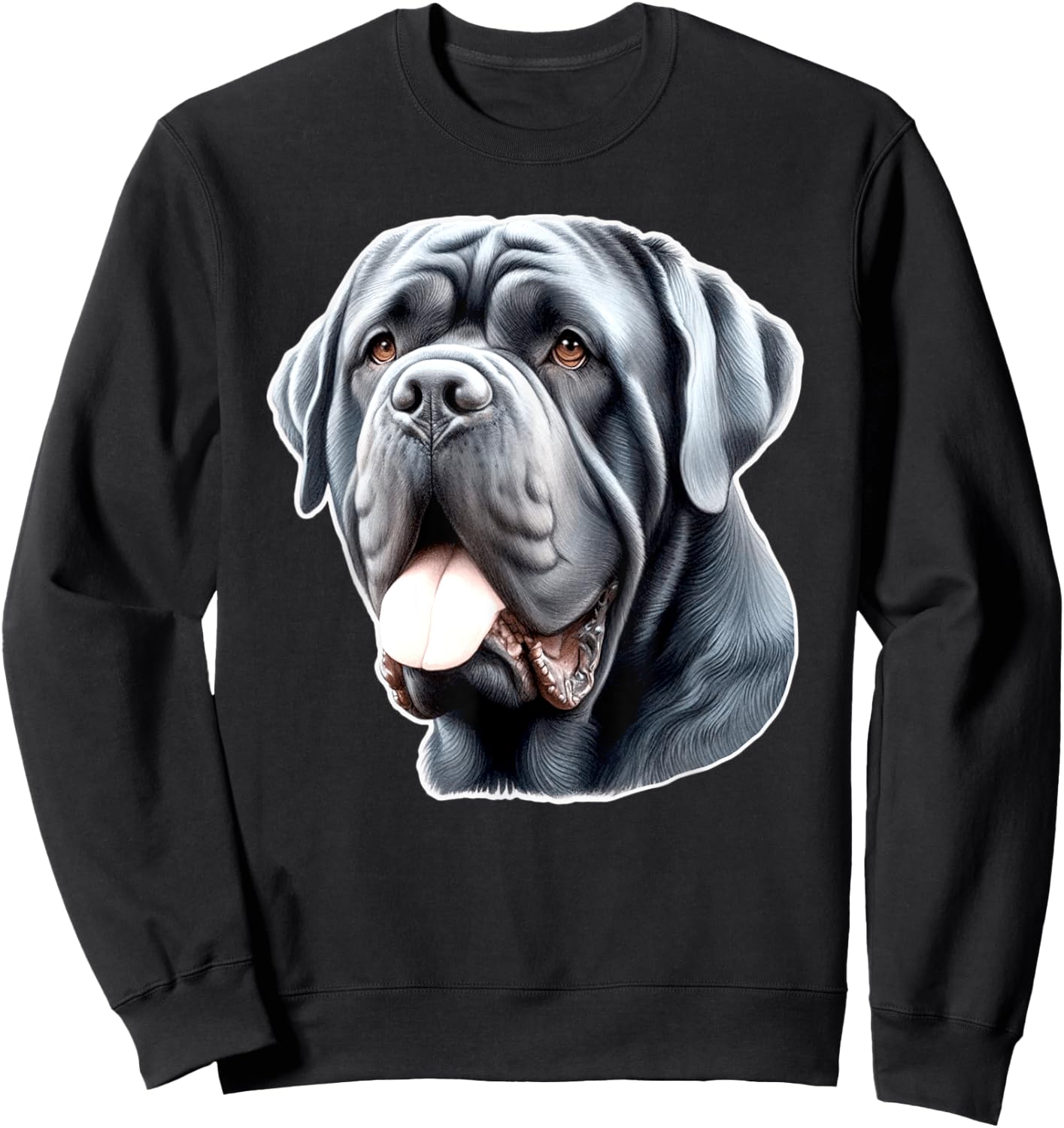 Neapolitan Mastiff Dog Men Women Kids Sweatshirt - Sweatshirt | Black