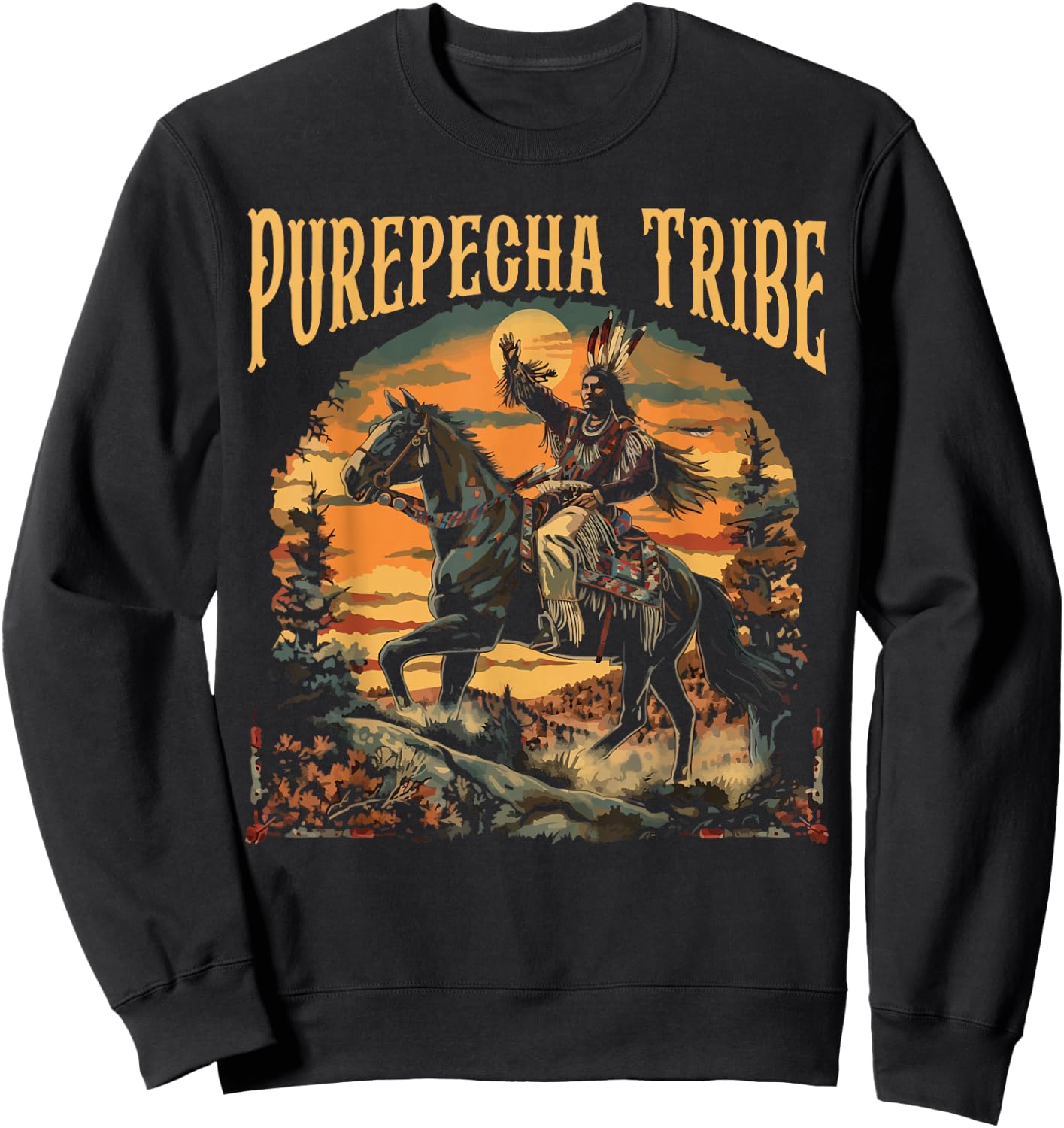 Indigenous People Mexico Native American Purepecha Tribe Sweatshirt - Sweatshirt | Black