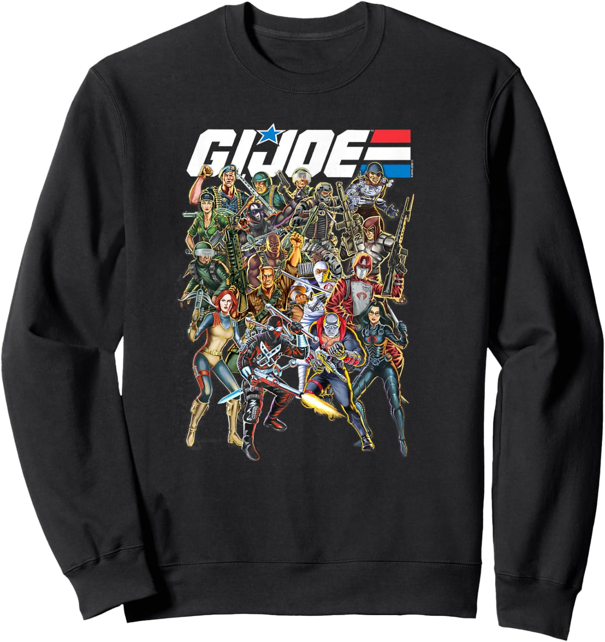 G.I. Joe A Real American Hero Vintage Character Mashup Sweatshirt - Sweatshirt | Black