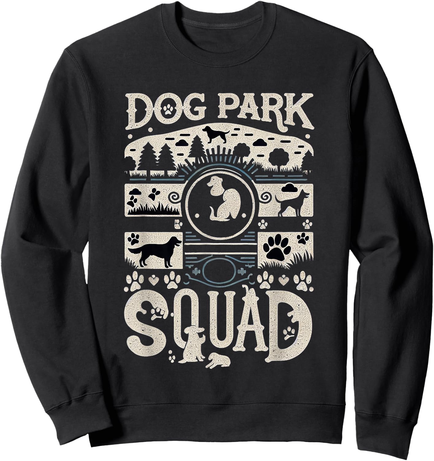 Dog Park Squad Pet Friendly Outdoor Socializing Sweatshirt - Sweatshirt | Black