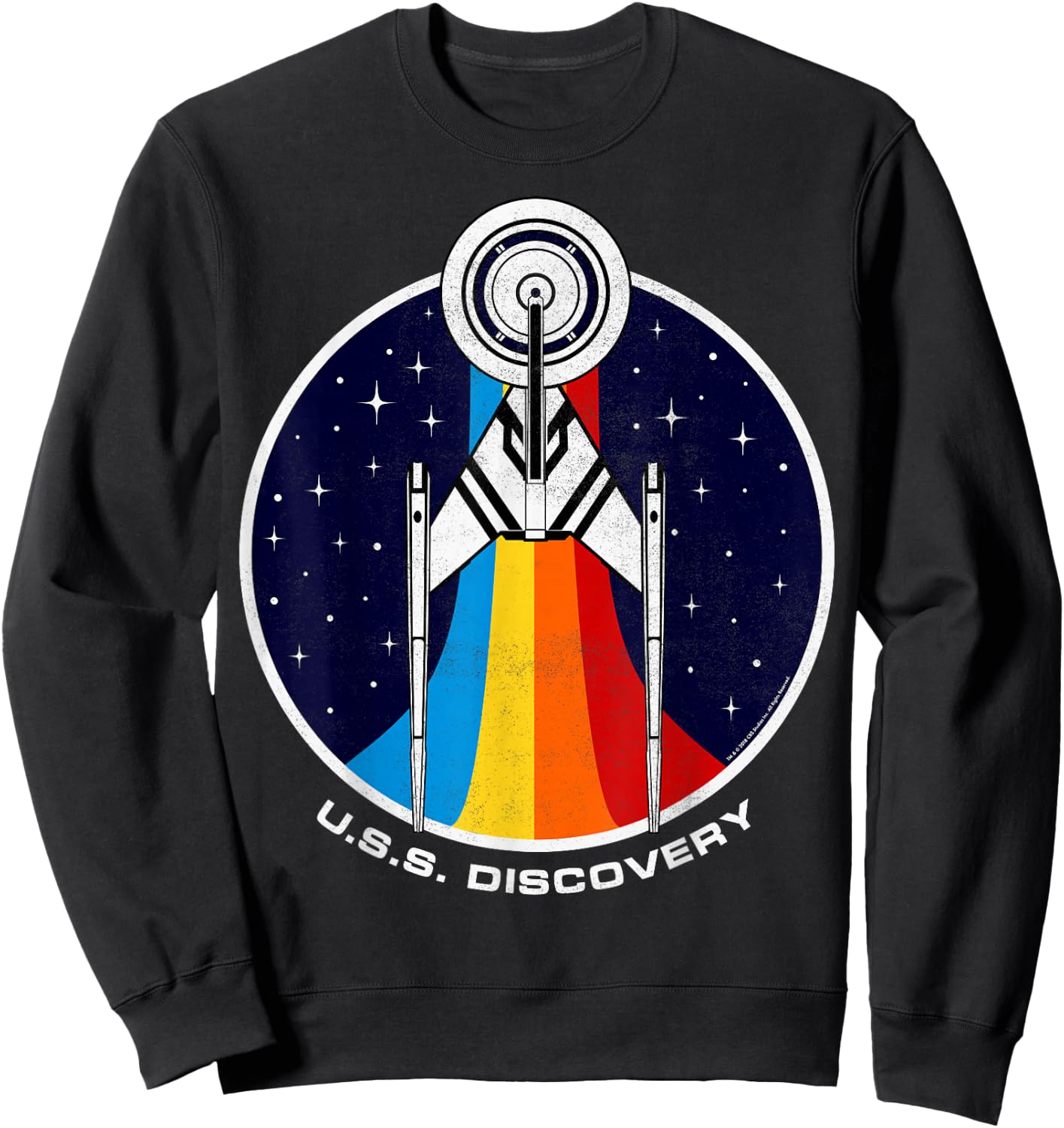 Star Trek Discovery Rainbow Stars Badge Sweatshirt - Sweatshirt | Black