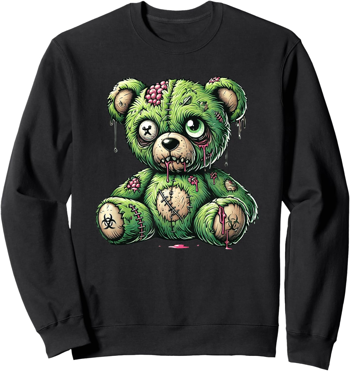 Zombie Bear Halloween Zombie Teddy Zombie Lover Sweatshirt - Sweatshirt | Black