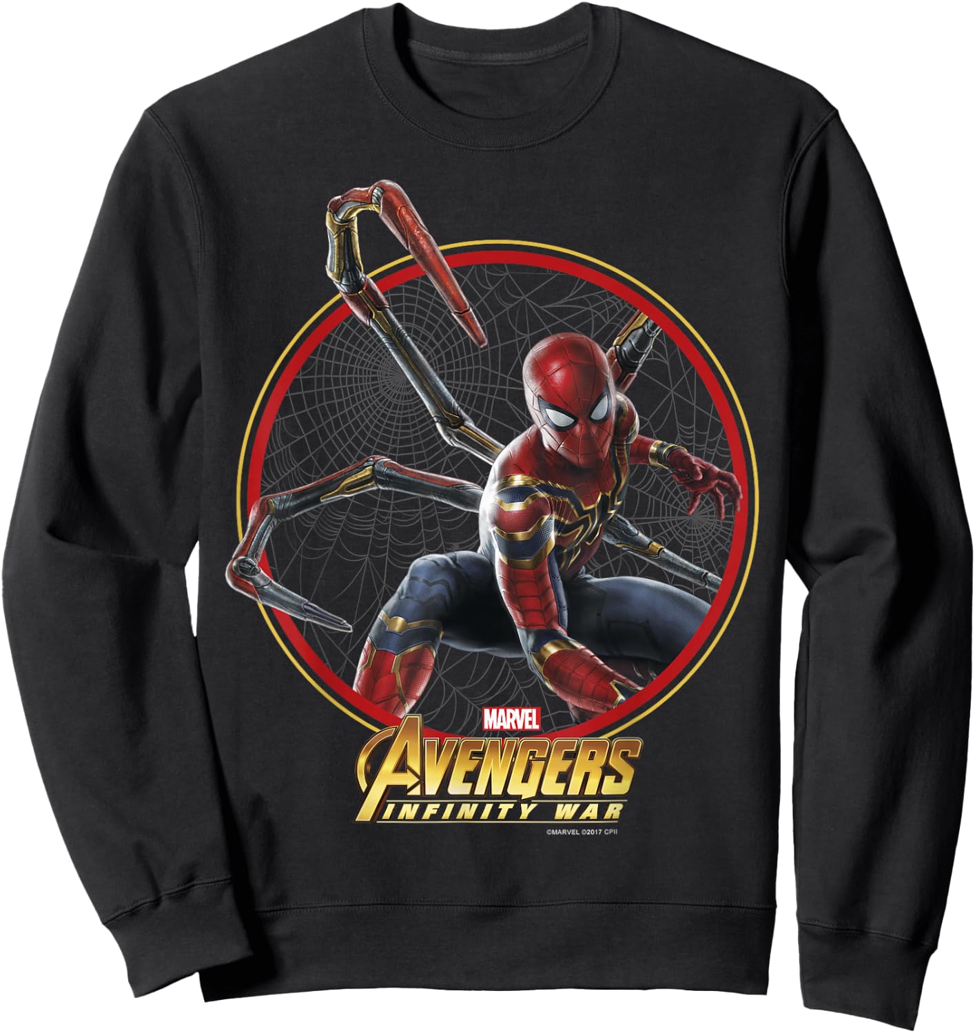 Marvel Infinity War Spider-Man Iron Circle Graphic Sweatshirt - Sweatshirt | Black